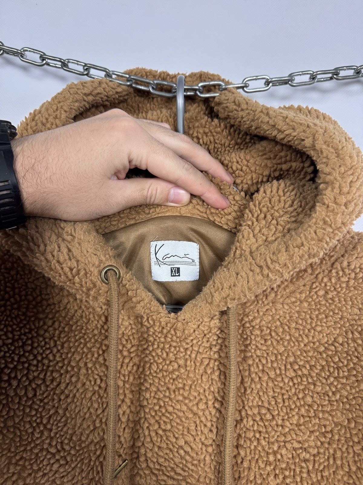 Karl Kani Men’s Karl Kani Fleece Sherpa Teddy Hoodie Metal Logo XL Size US XL / EU 56 / 4 - 8 Thumbnail