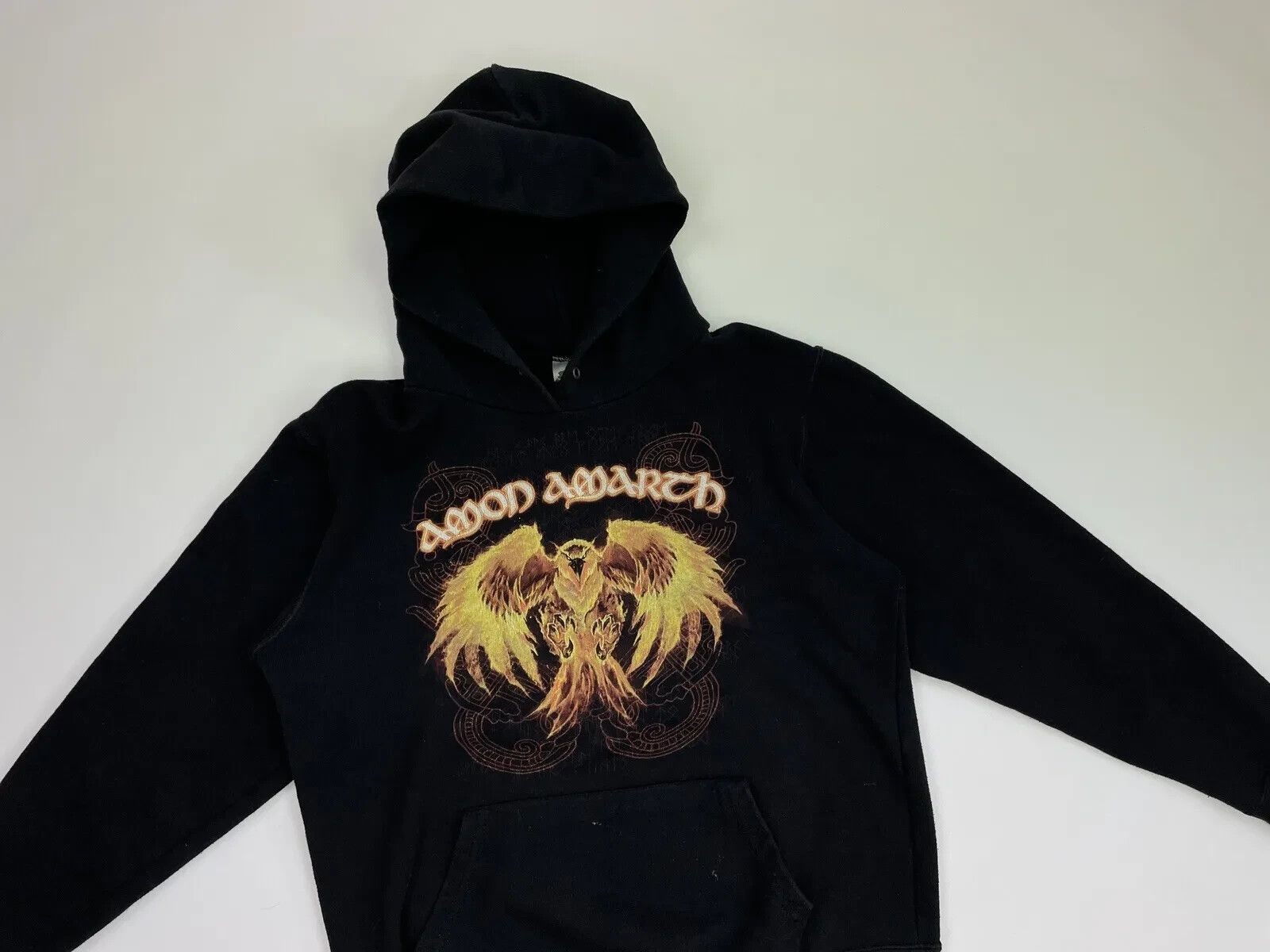 Vintage AMON AMARTH I AM THE EAGLE UN THE SKY 2013 HOODIE FADED ROCK Size US L / EU 52-54 / 3 - 3 Thumbnail