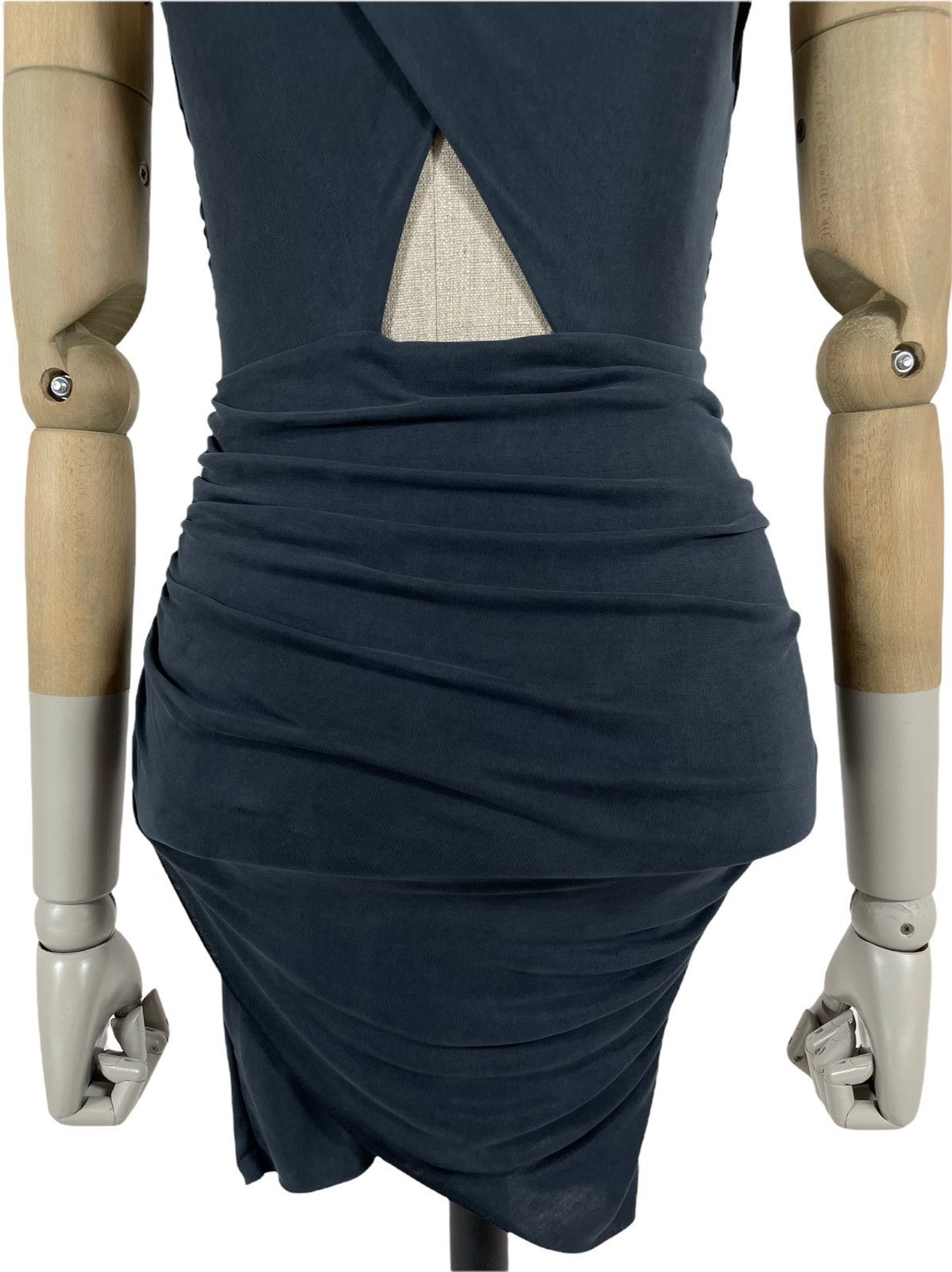 Allsaints NEW Nirman Ruched Wrap Over Open Back Mini Cross Avant Dress Size S / US 4 / IT 40 - 11 Thumbnail