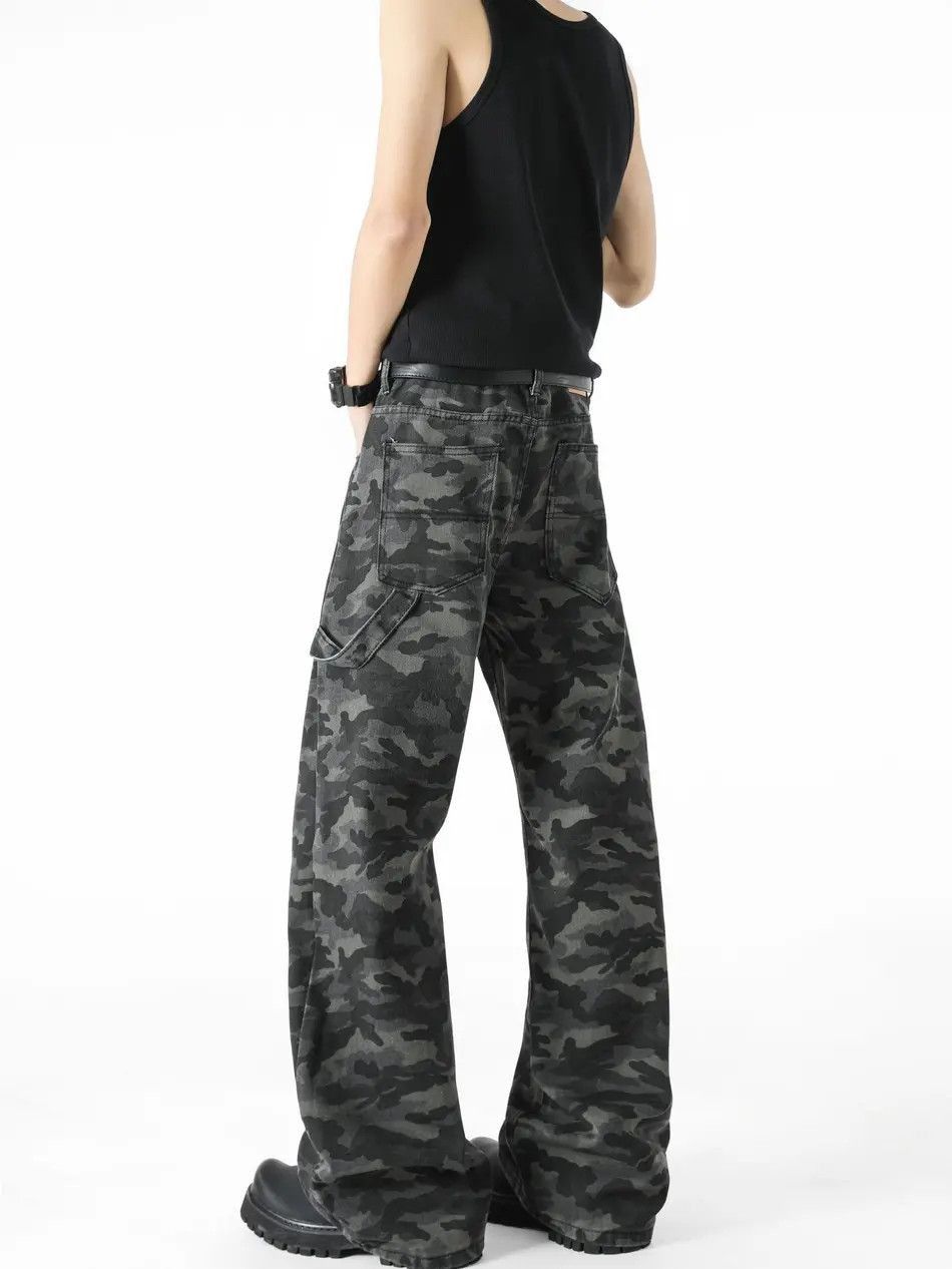 Japanese Brand Retro loose camouflage wide leg jeans Size US 32 / EU 48 - 5 Thumbnail