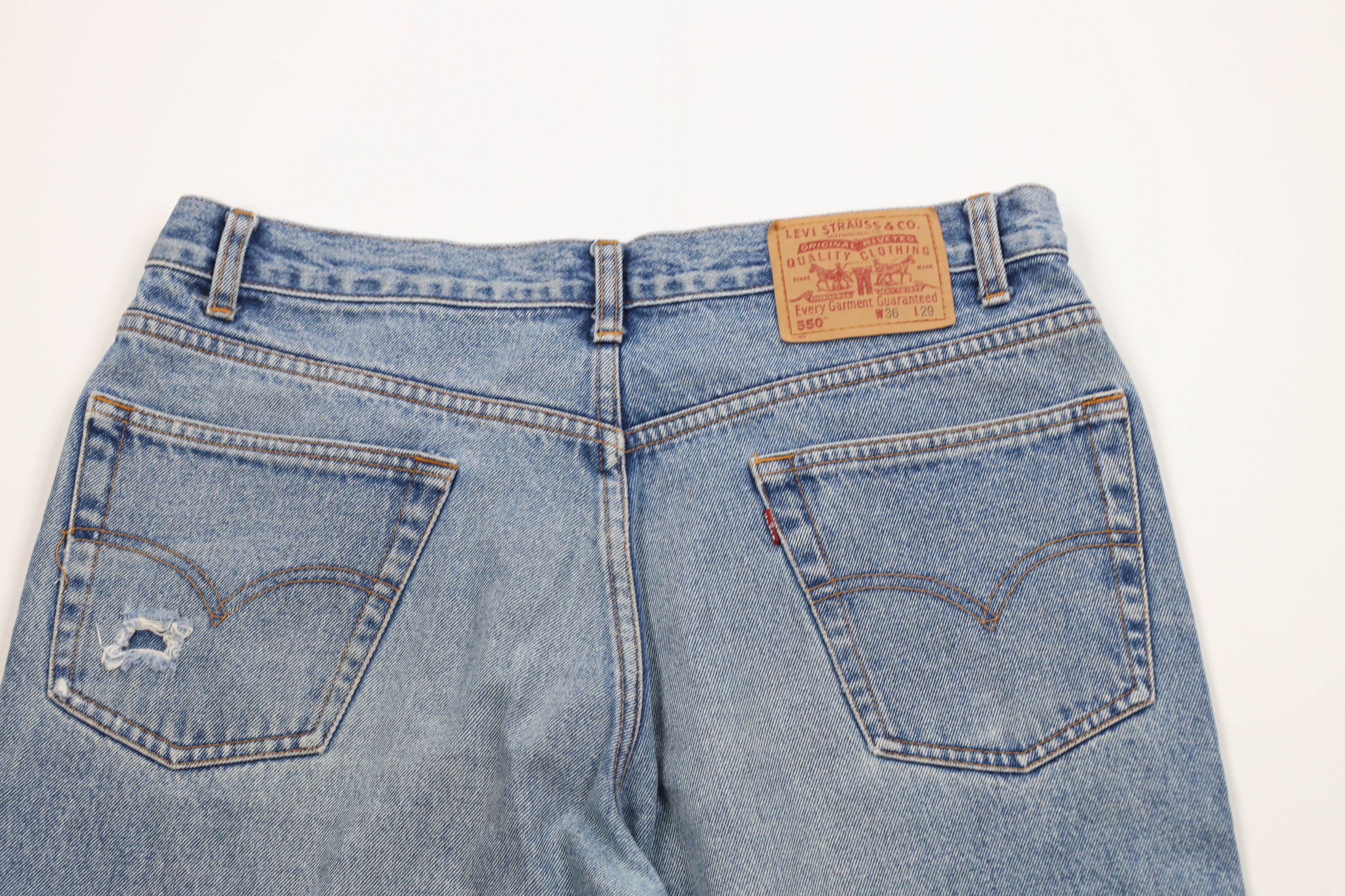 Levi's Vintage 90s Y2K Levis 550 Relaxed Fit Denim Jeans Blue Size US 36 / EU 52 - 12 Thumbnail