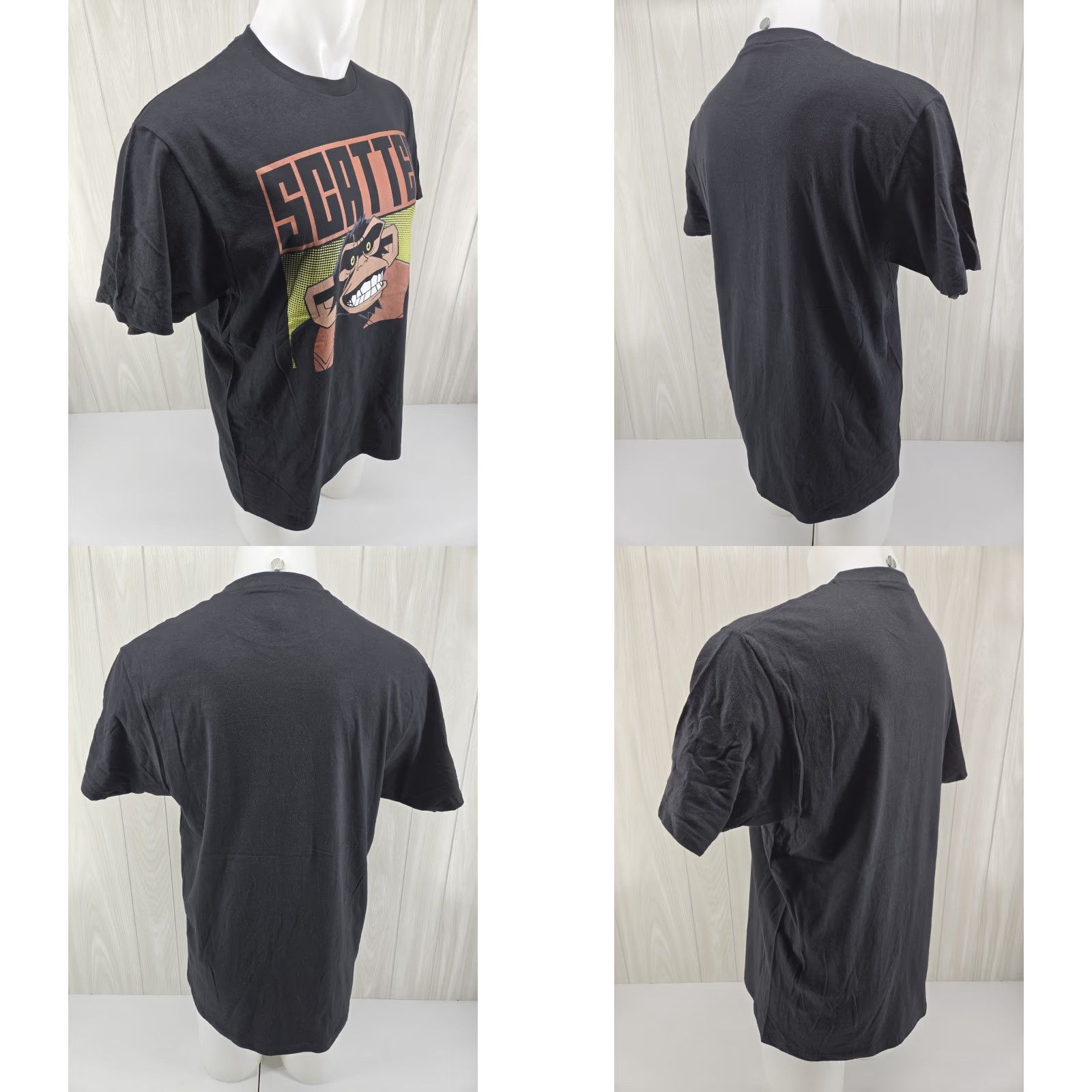 Vintage Agent Elvis Scatter Shirt T-Shirt Size Large Men's Black Cotton Regular 90s Cartoon Holiday School T-Shirt Size US L / EU 52-54 / 3 - 8 Thumbnail