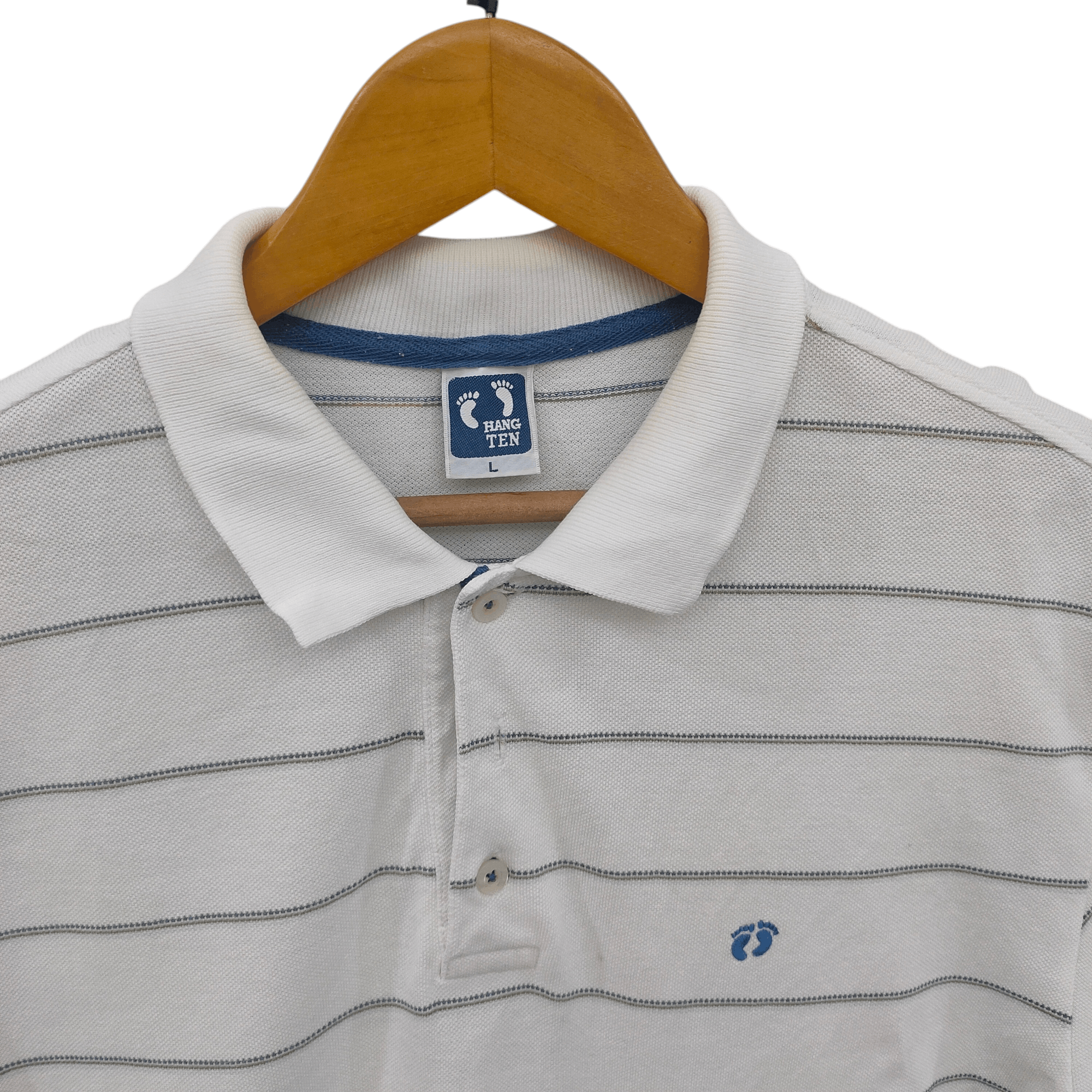 Hang Ten × Vintage Vintage Hang Ten Embroidery Blue Stripes Size L Size US L / EU 52-54 / 3 - 6 Thumbnail
