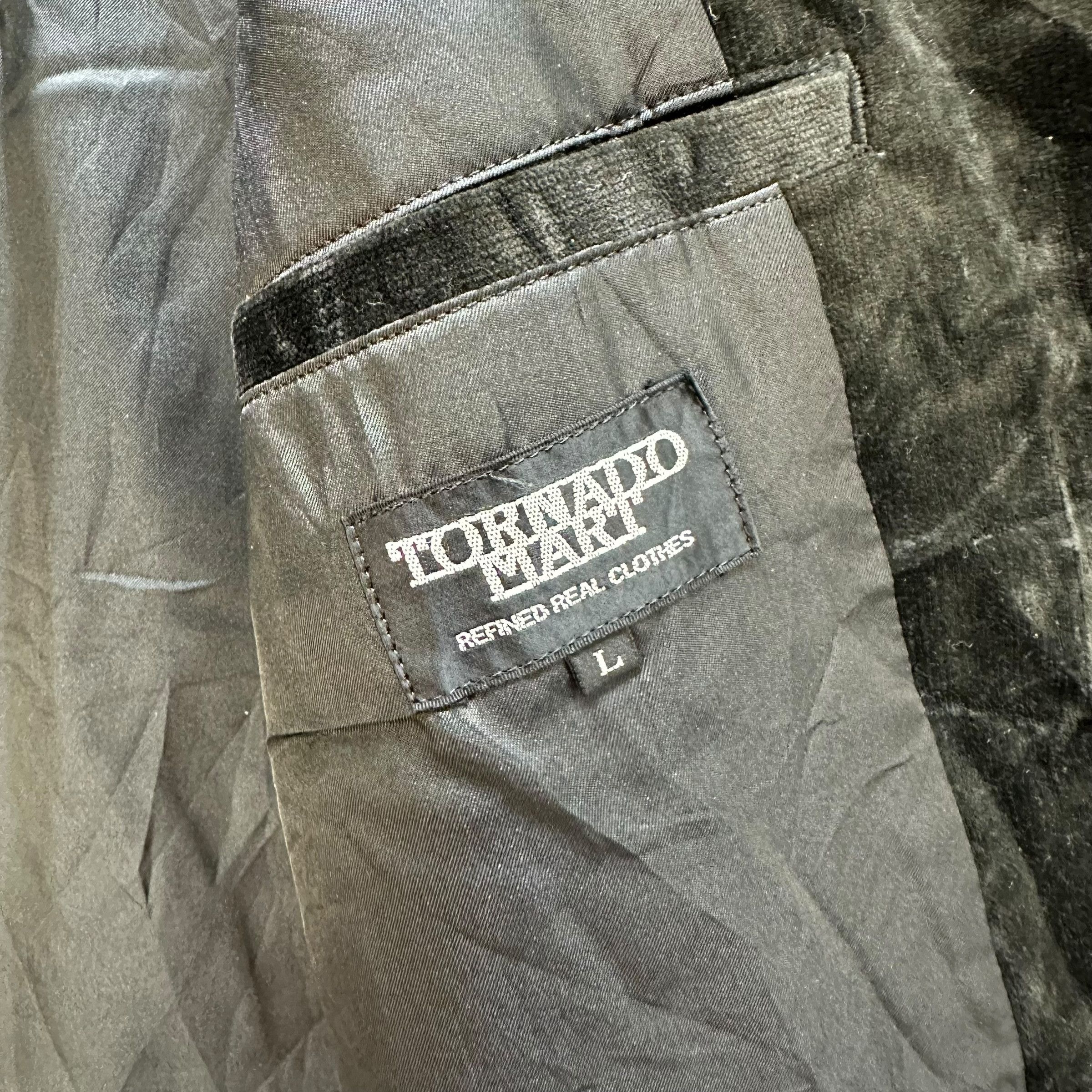 Tornado Mart TORNADO MART Black Velvet Jacket Avant Garde #A56-1292 Size US L / EU 52-54 / 3 - 7 Thumbnail