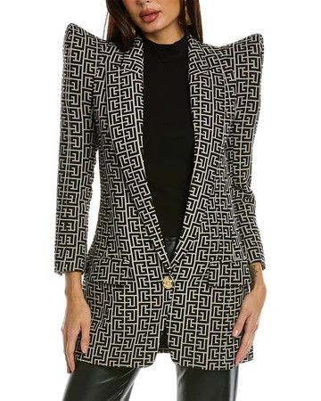 Balmain o1y0525 Blazer in Black/White Size XS / US 0-2 / IT 36-38 - 1 Thumbnail