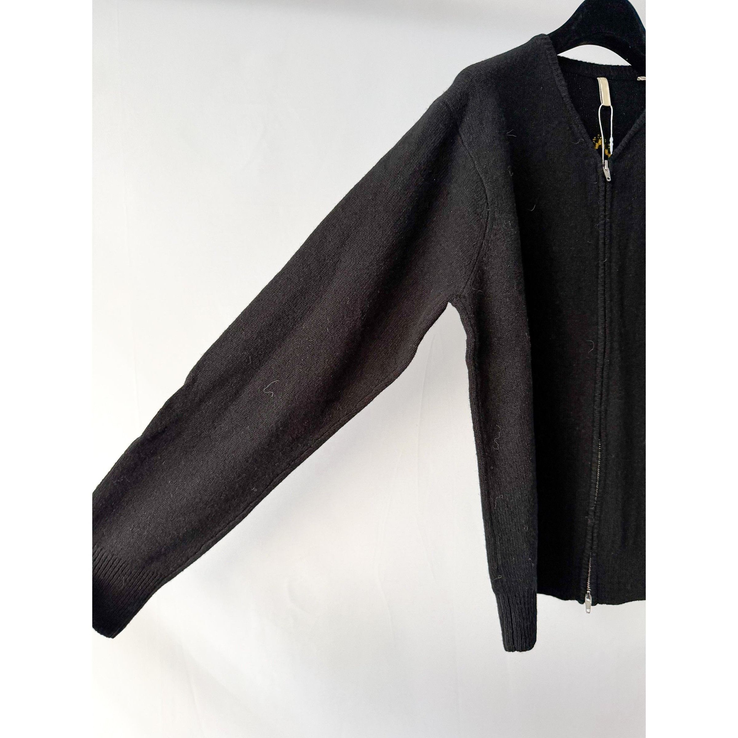 Sunflower Sunflower Black Movie Merino Wool Zip Cardigan Size US XL / EU 56 / 4 - 4 Thumbnail