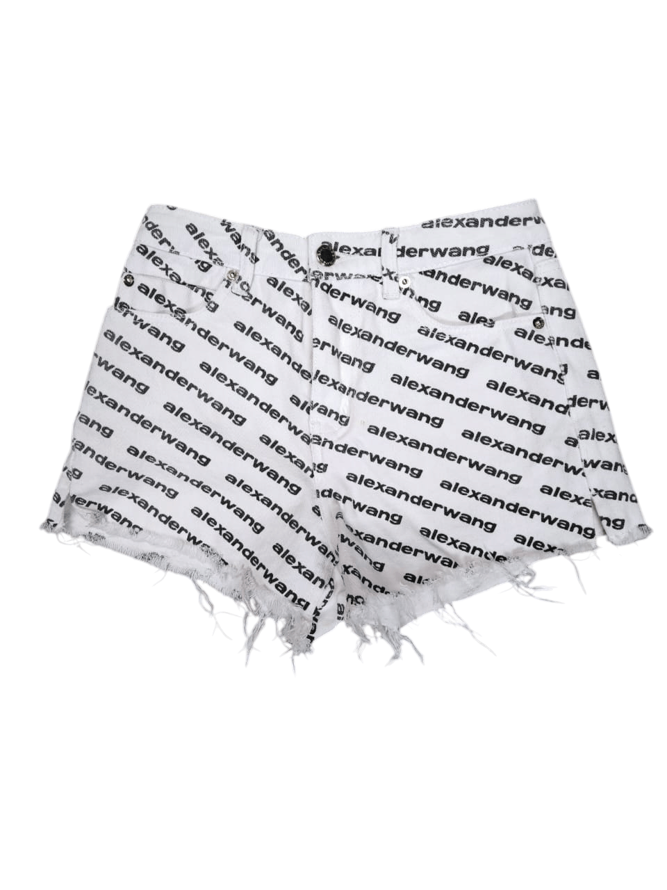 Alexander Wang Short Pants logo print denim