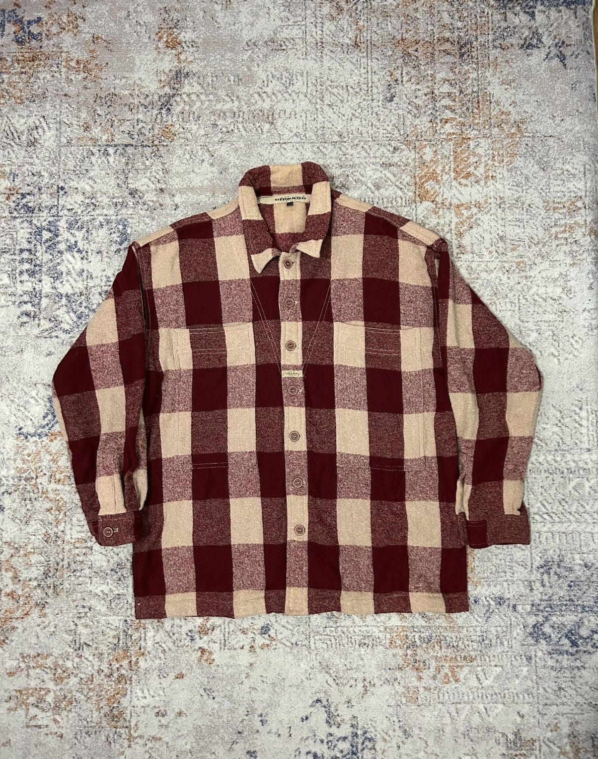 Marithe + Francois Girbaud Vintage Marithe Francois Girbaud Big Pocket Plaid Wool Shirt Size US XL / EU 56 / 4 - 1 Thumbnail