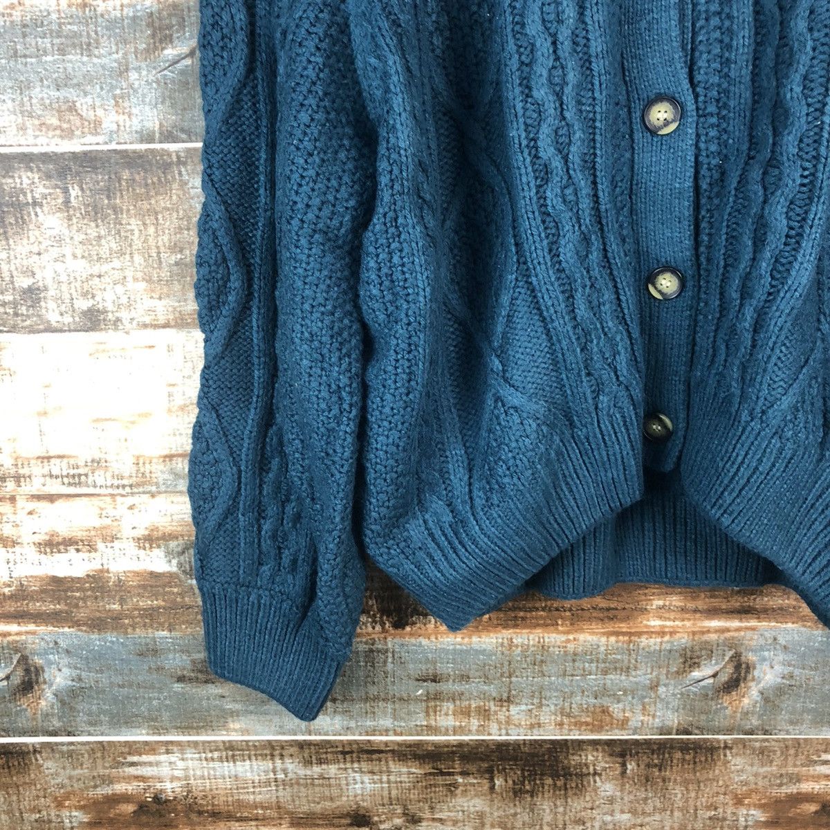 GU GU Green vintage cable Knitwear #A2002 Size XL / US 12-14 / IT 48-50 - 7 Thumbnail