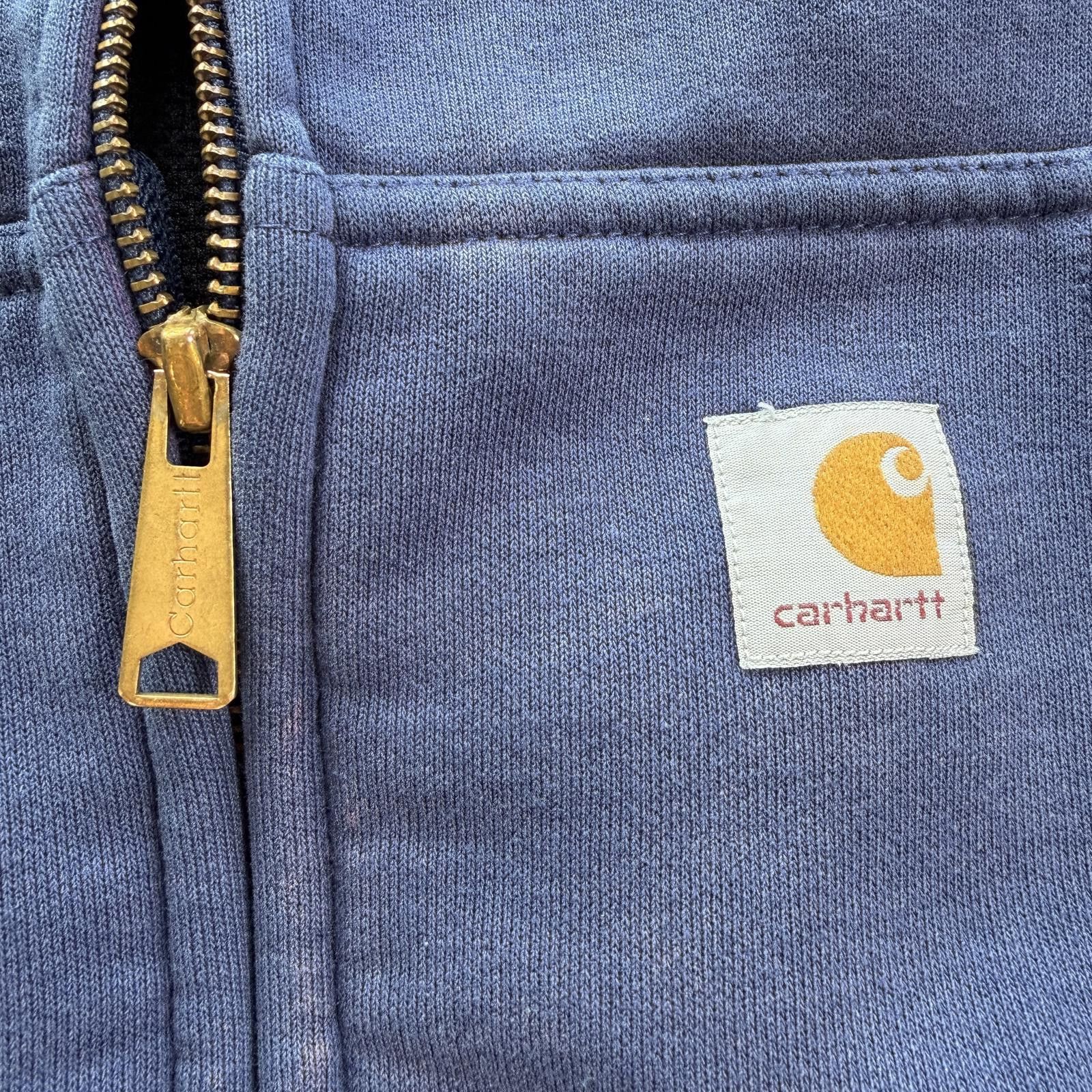 Carhartt Carhartt J140 Navy Blue Full Zip Hooded Jacket XL Thermal Size US XL / EU 56 / 4 - 5 Thumbnail