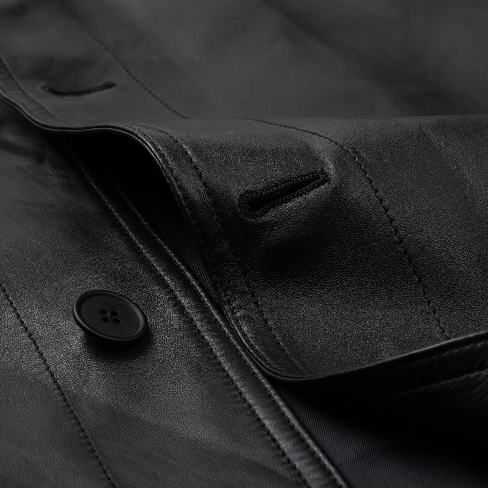 Bottega Veneta BOTTEGA VENETA Black Sheepskin Leather Blouson Jacket Size US M / EU 48-50 / 2 - 6 Thumbnail