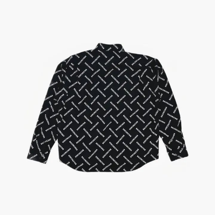 Balenciaga Balenciaga Balenciaga Black Printed Long Sleeve Shirt -250 Size US M / EU 48-50 / 2 - 3 Thumbnail