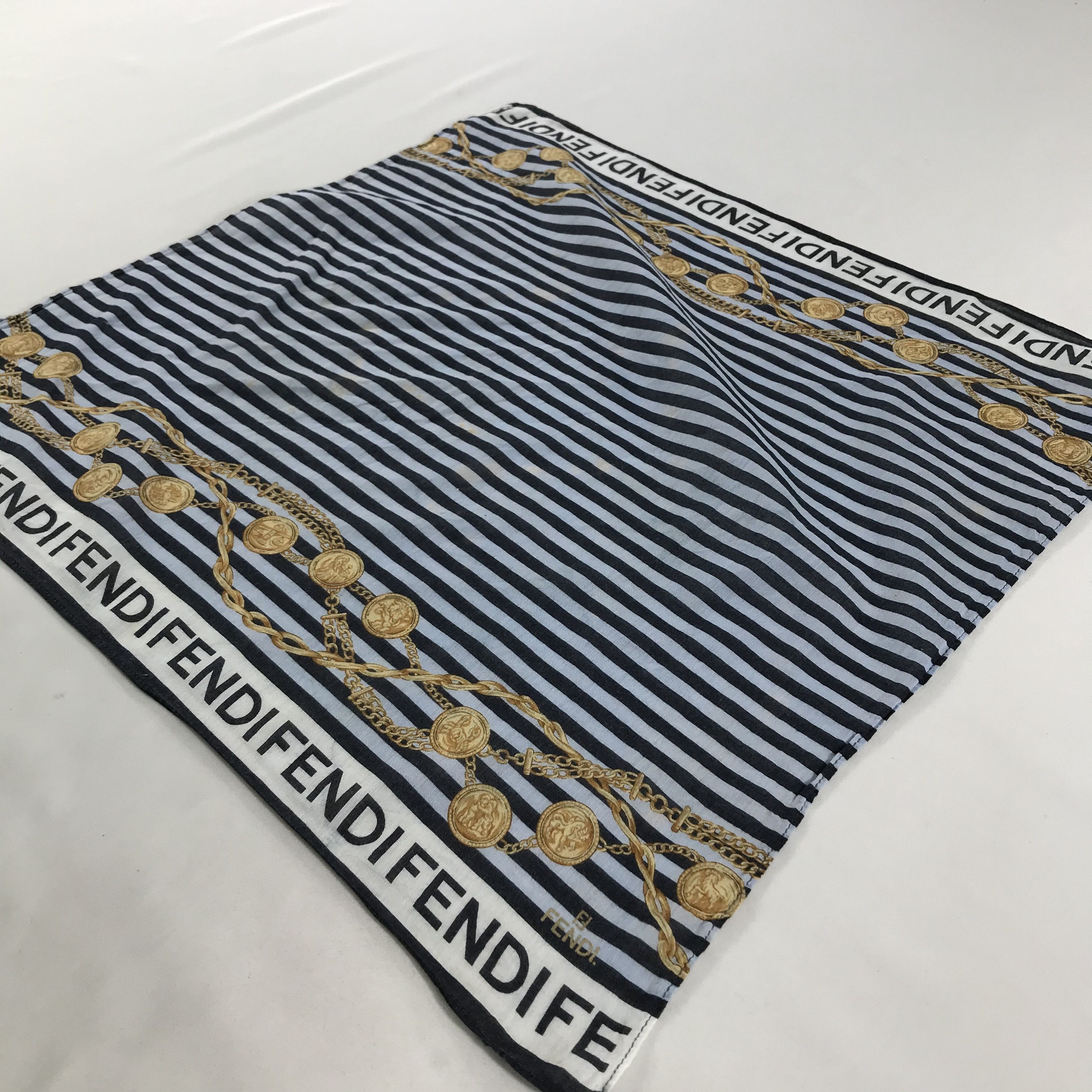 Vintage Vintage Fendi Bandana / Handkerchief / Neckerchief - S1689 Size ONE SIZE - 2 Thumbnail