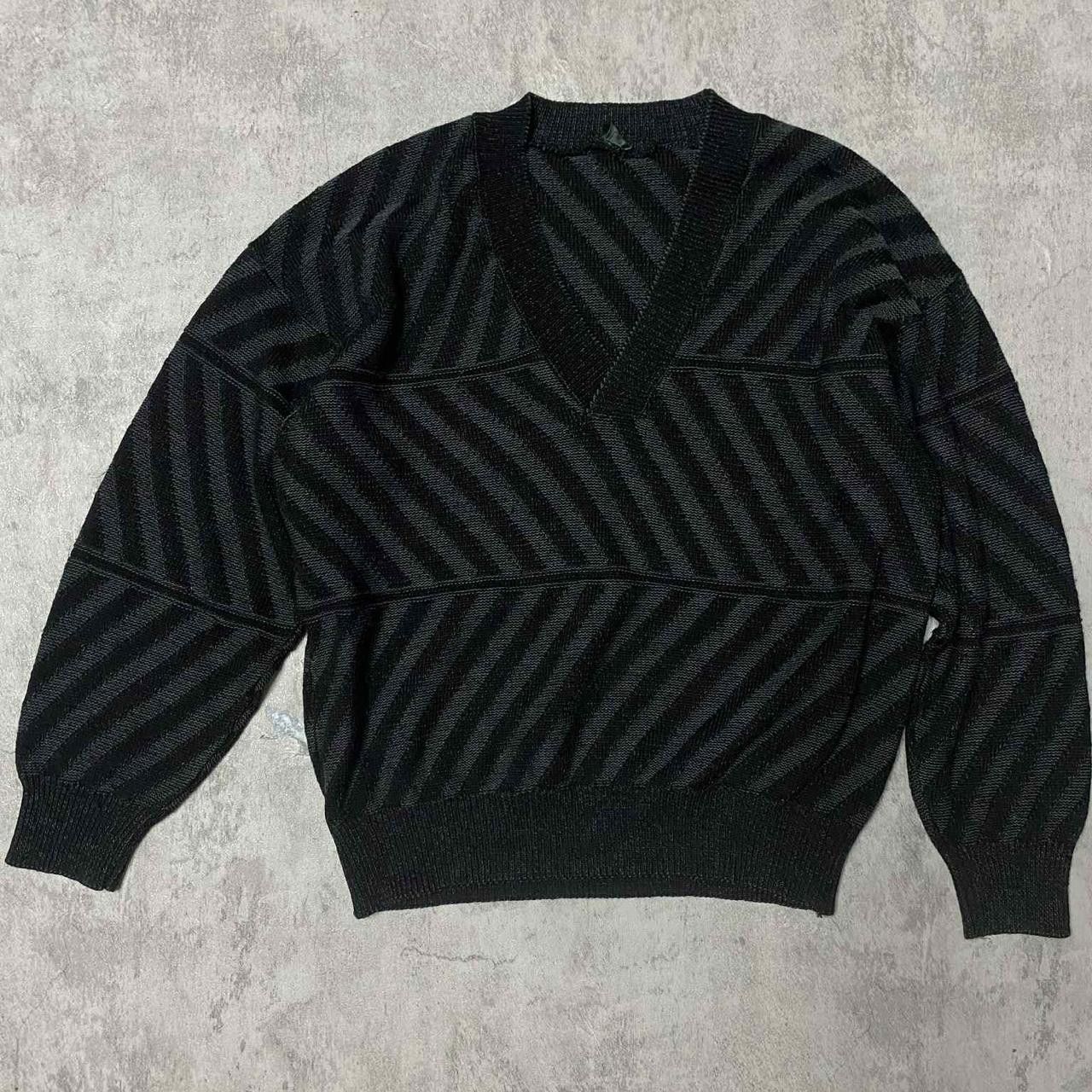 Other Black and grey striped vintage sweater knitwear Size US S / EU 44-46 / 1 - 1 Thumbnail