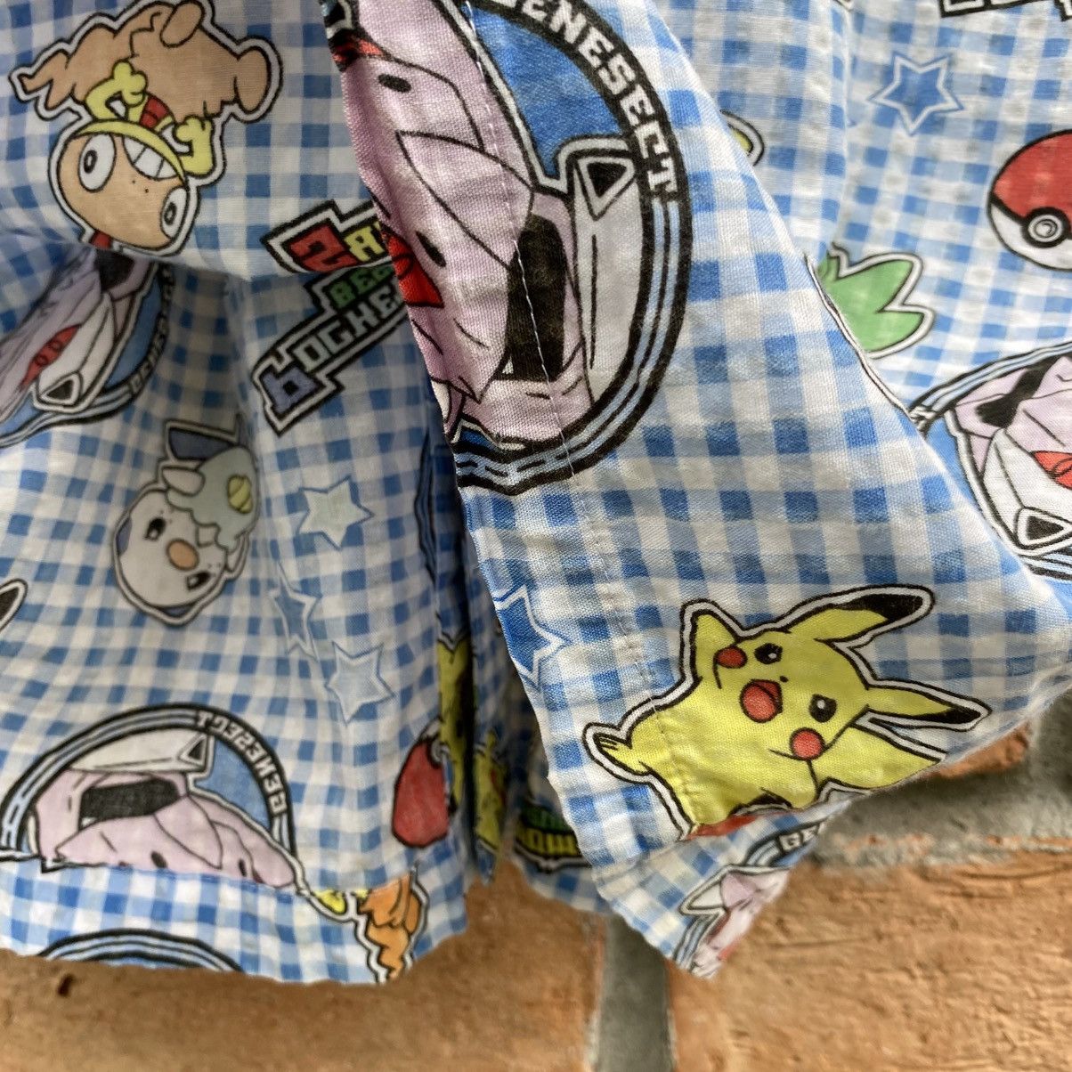 Pokemon Blue Gingham Short Sleeve Shirt with Pokémon Print Size S / US 4 / IT 40 - 5 Thumbnail