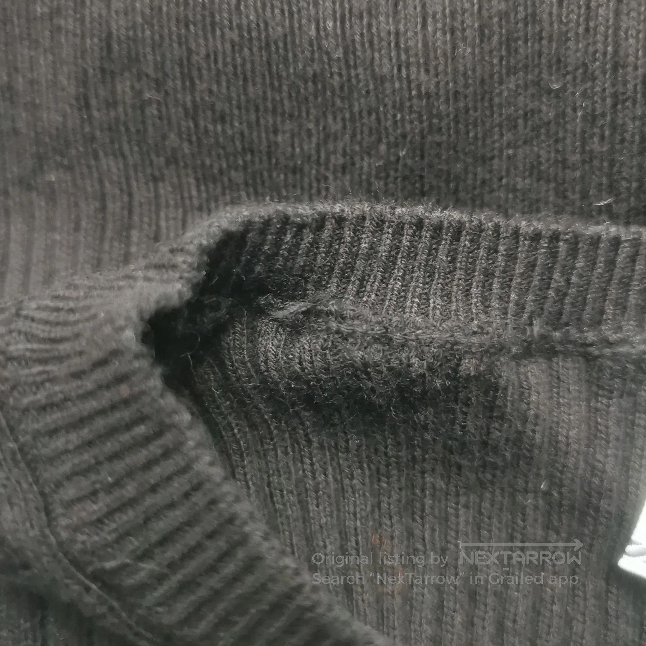 Prada Prada Black Ribbed Knit Crew Neck Sweater . Size M / US 6-8 / IT 42-44 - 7 Thumbnail