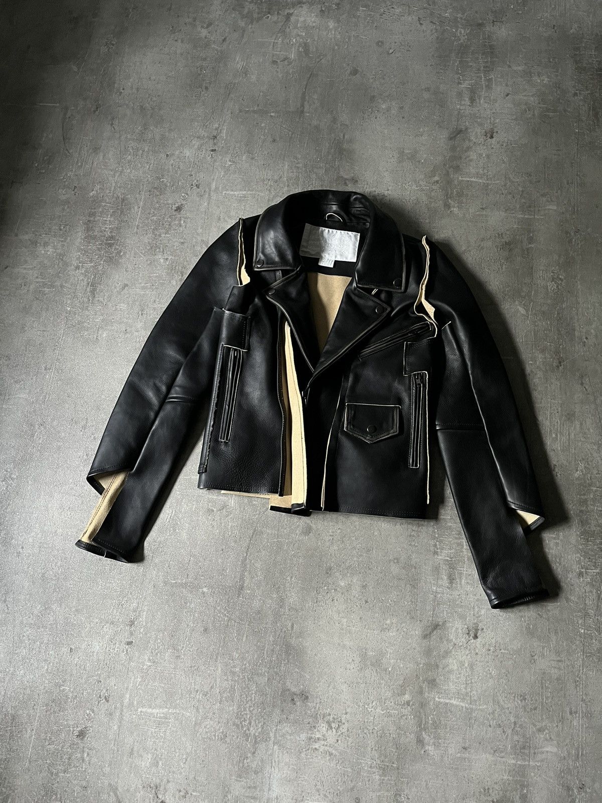 Pre-owned H&m X Maison Margiela H&m Leather Jacket Archival In Black
