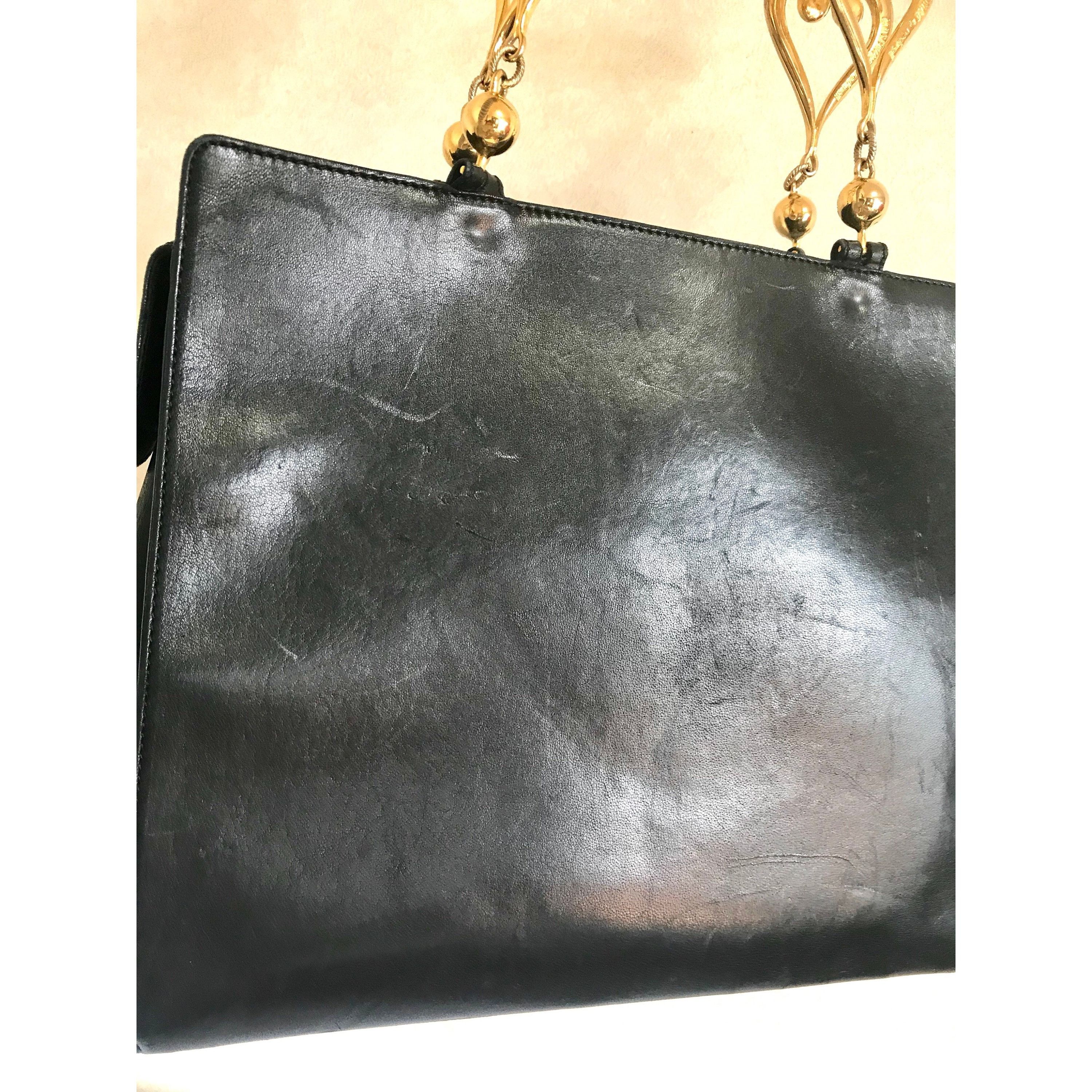 Moschino Vintage Moschino black leather tote shoulder bag Size ONE SIZE - 3 Thumbnail