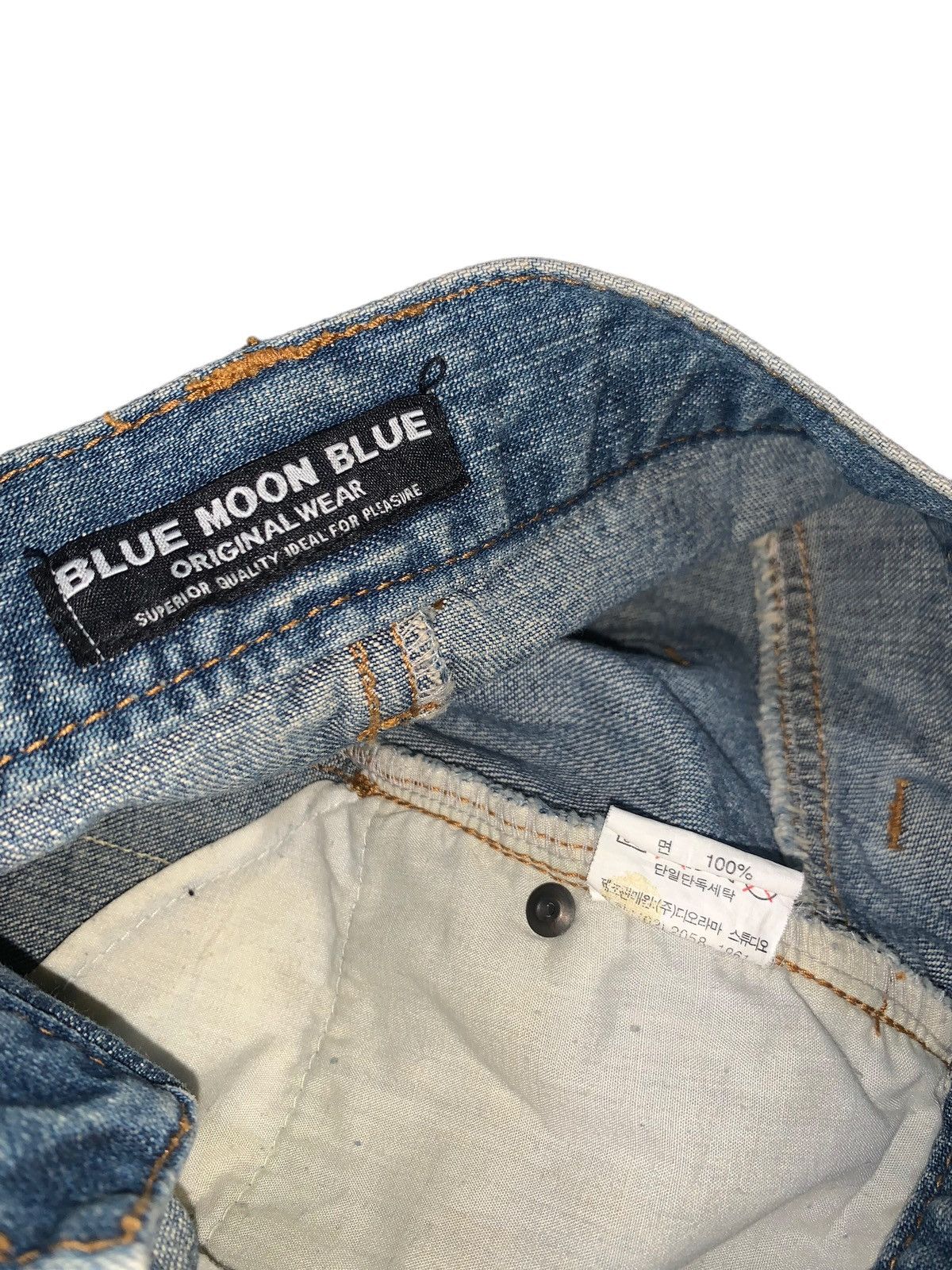 If Six Was Nine × Japanese Brand × Le Grande Bleu (L.G.B.) Vintage Blue moon blue patches denim mini skirt Size 30" / US 8 / IT 44 - 8 Thumbnail