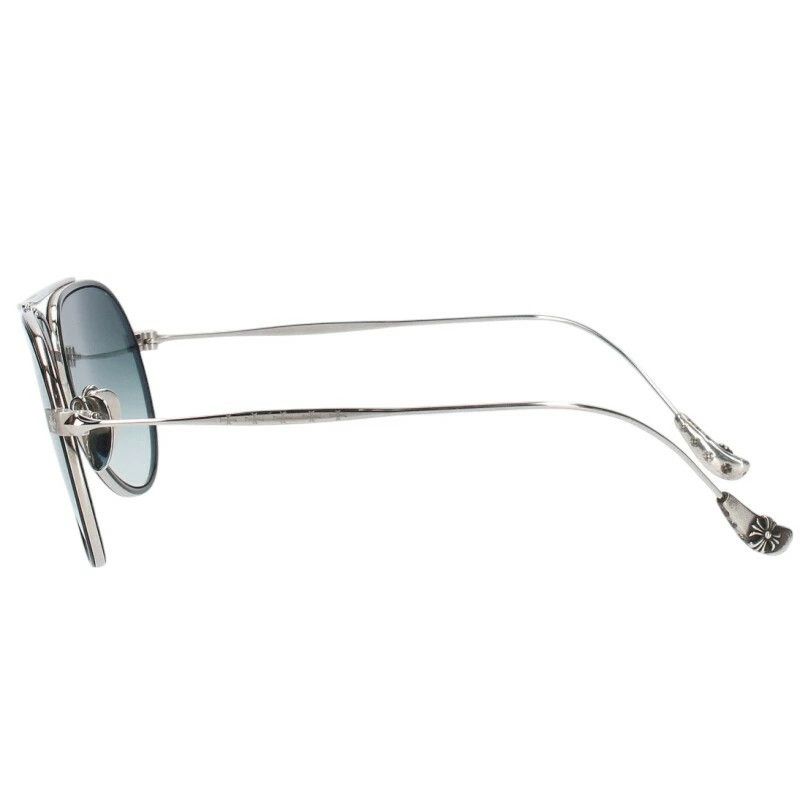 Chrome Hearts CHROME HEARTS BONE PRONE V Sunglasses Silver/Black Size ONE SIZE - 2 Thumbnail