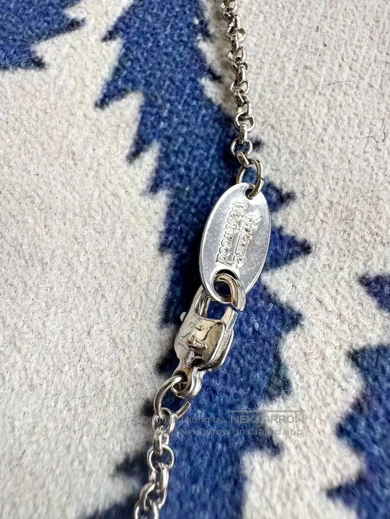 Vivienne Westwood Vivienne Westwood Silver Pearl Saturn Necklace. Size ONE SIZE - 5 Thumbnail