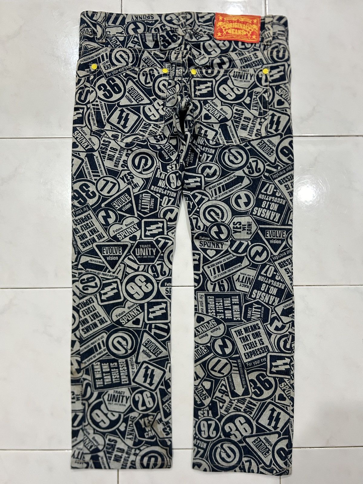 Designer × Japanese Brand Vintage Original Jeans Printed AOP Hysteric Inspired Size US 33 - 7 Thumbnail