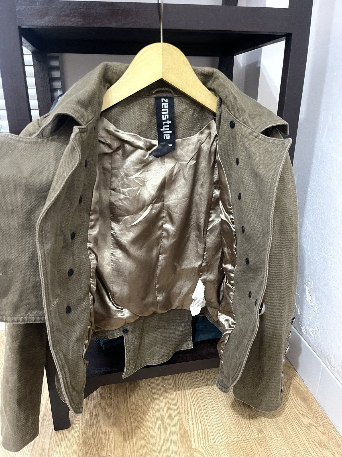 Hysteric Glamour × Undercover 00s ZenStyle Lab Napoleon Canvas Jacket Balmain Style Size M / US 6-8 / IT 42-44 - 5 Thumbnail