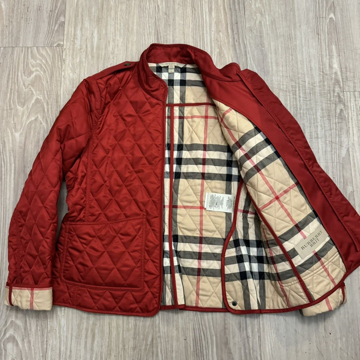 image of Burberry Jacket in Red, Women's (Size XL)