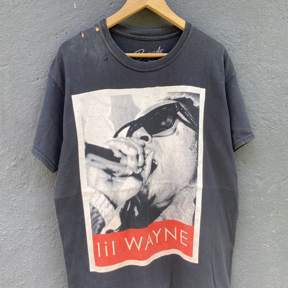 Lil Wayne THRASHED Faded Vintage Lil Wayne Rapper ERD GRUNGE TEE Size US L / EU 52-54 / 3 - 2 Thumbnail