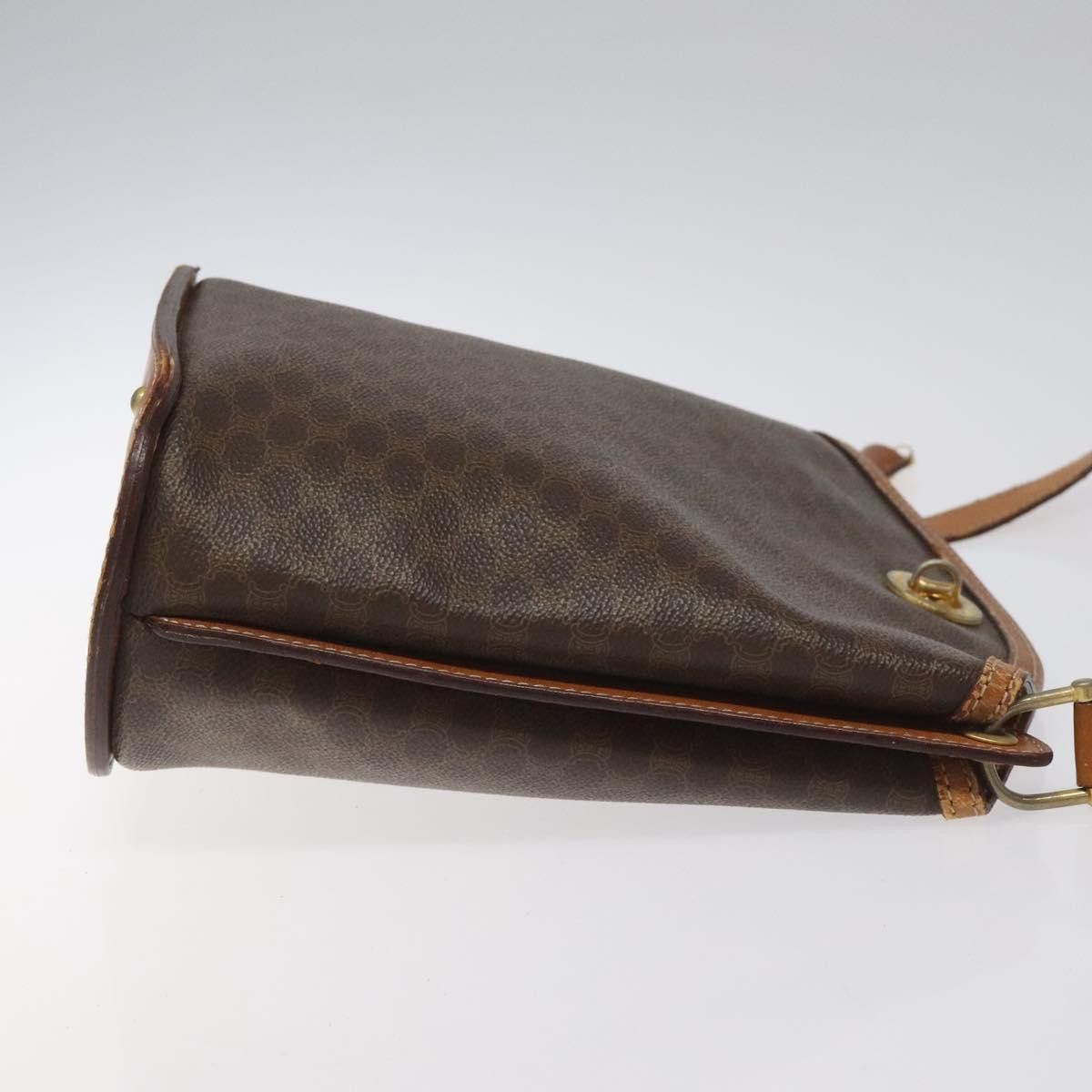 Celine CELINE Macadam Canvas Shoulder Bag Pvc Leather Brown Gold Size ONE SIZE - 4 Thumbnail