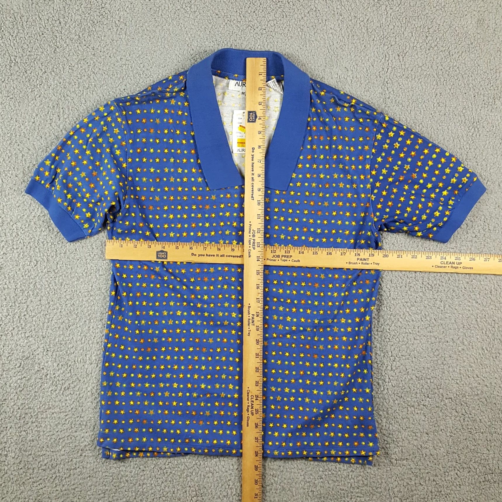 Vintage VINTAGE 90s Aurea Blue Stars Art Collared Polo Shirt Women's Medium Preppy Tennis Golf Size M / US 6-8 / IT 42-44 - 8 Thumbnail