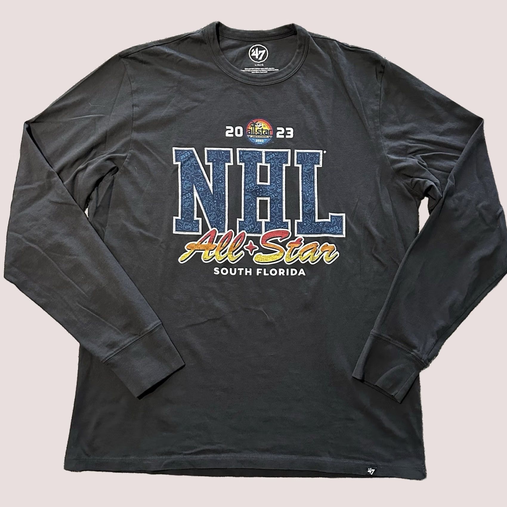 47 47' Brand NHL All Star Long Sleeve Shirt Mens L Gray Cotton Shirt Size US L / EU 52-54 / 3 - 1 Thumbnail