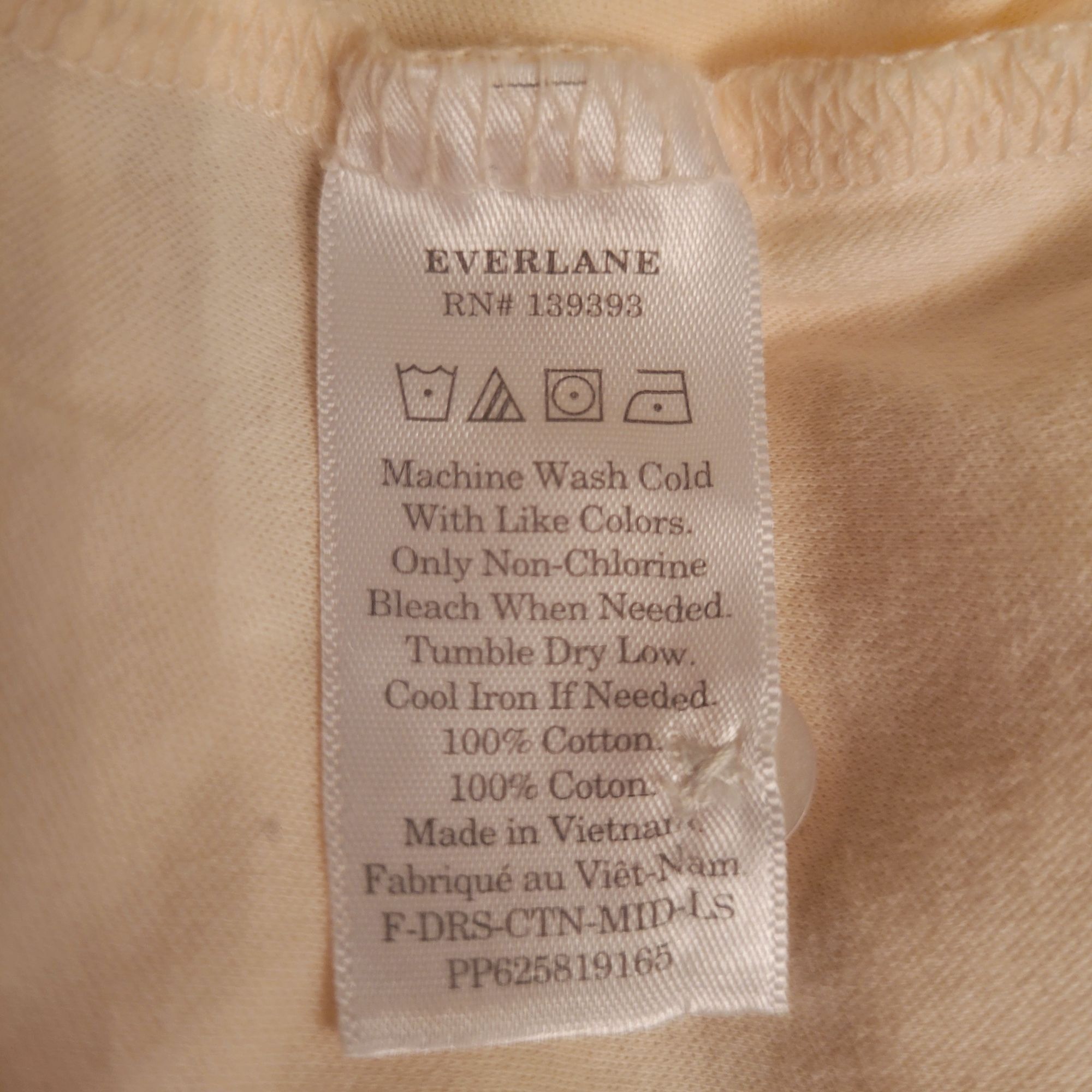 Everlane Everlane M Long Sleeve Button Down Shirt Dress Cotton Cream Size M / US 6-8 / IT 42-44 - 4 Thumbnail