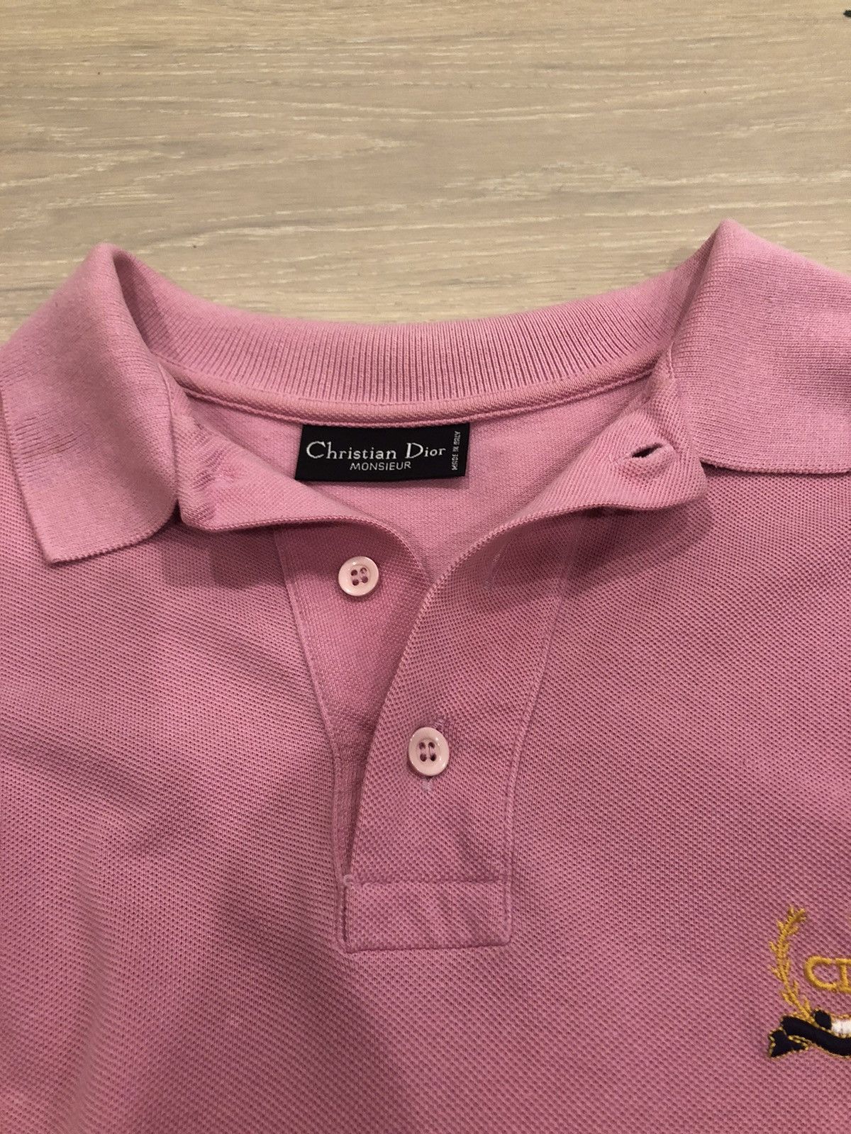 Christian Dior Monsieur × Designer × Dior Christian Dior Pink Vintage Polo shirt Rare Size US M / EU 48-50 / 2 - 13 Thumbnail