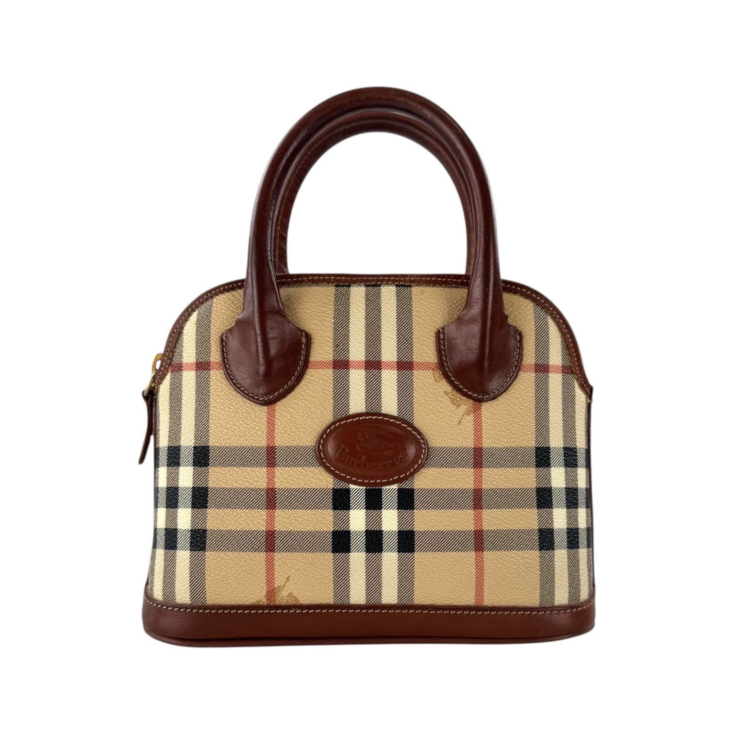 Burberry Burberry Nova Check Shadow Mini Dome Handbag Size ONE SIZE - 1 Thumbnail