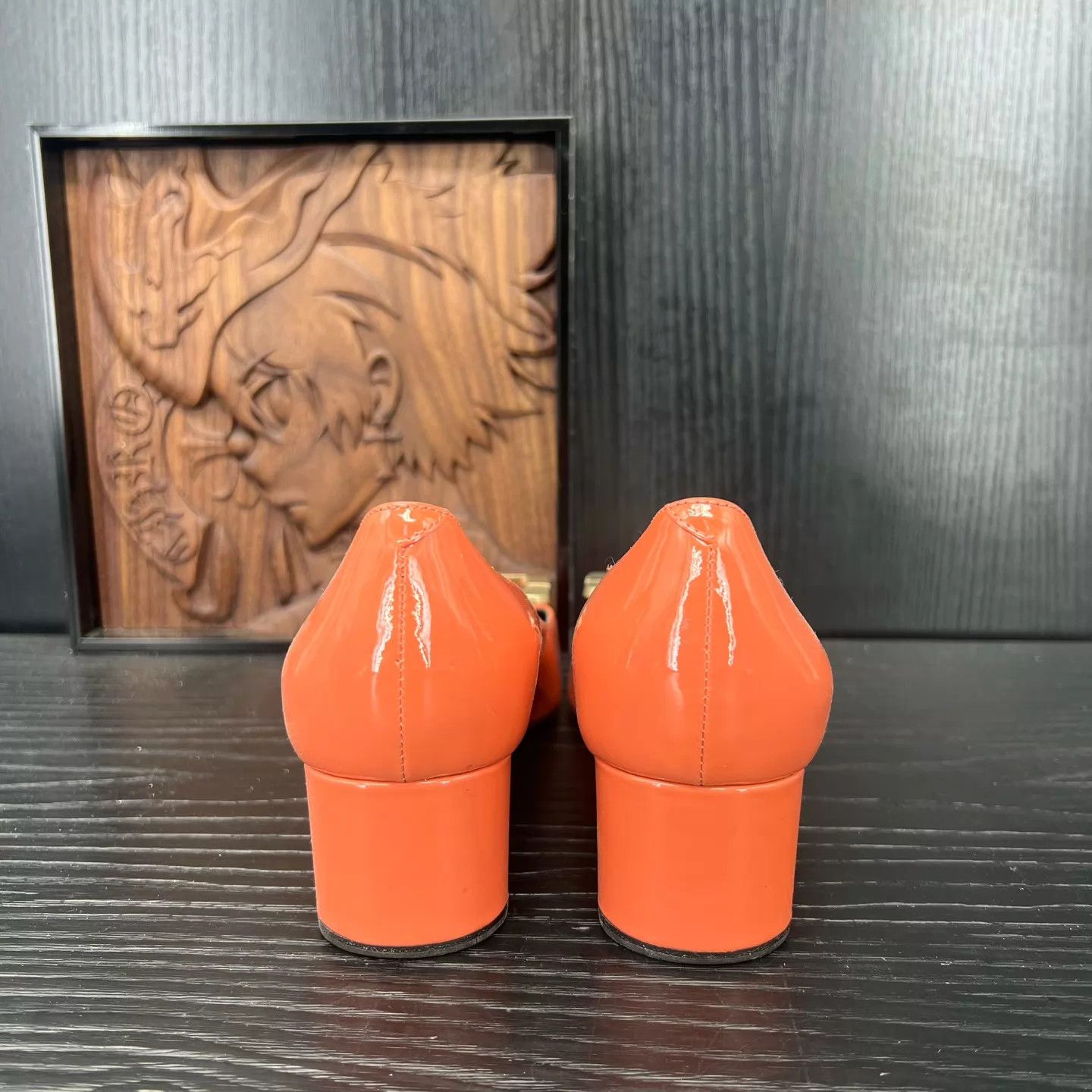 Roger Vivier rv square toe crimson low heel pumps size 36.5 with box Size US 6 / IT 36 - 6 Thumbnail