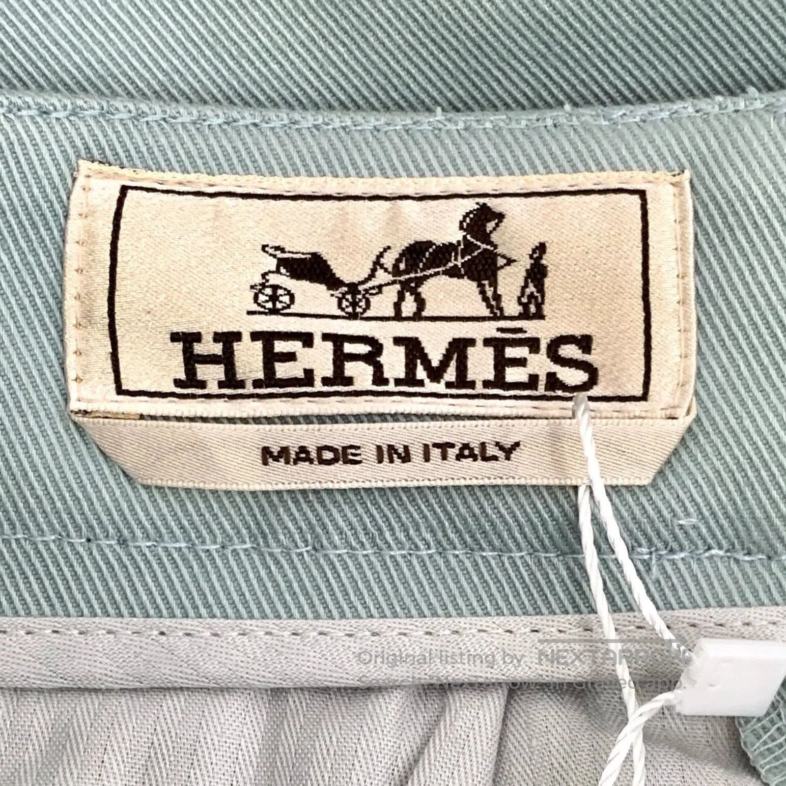 Hermes light blue cotton casual work pants. Size US 40 / EU 56 - 5 Thumbnail