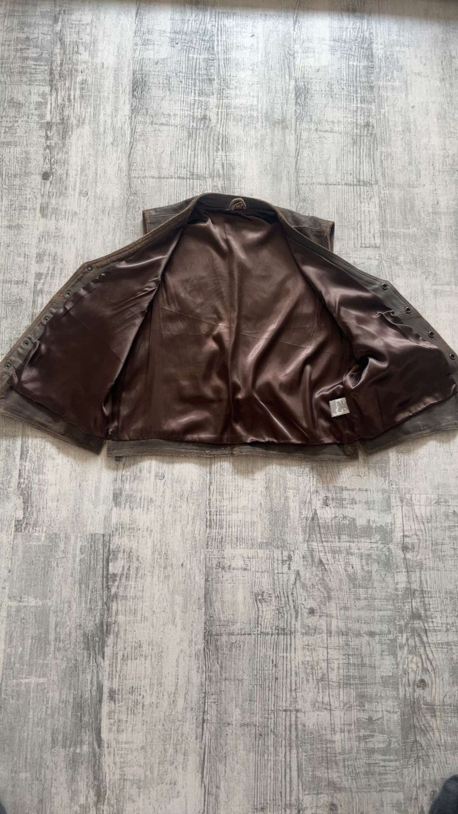 Vintage Vintage 70s brown leather waistcoat Size US XL / EU 56 / 4 - 12 Thumbnail