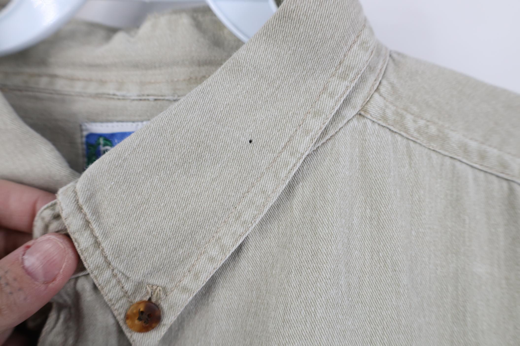 Vintage Vintage 90s Streetwear Stonewash Collared Button Down Shirt Size US L / EU 52-54 / 3 - 5 Thumbnail