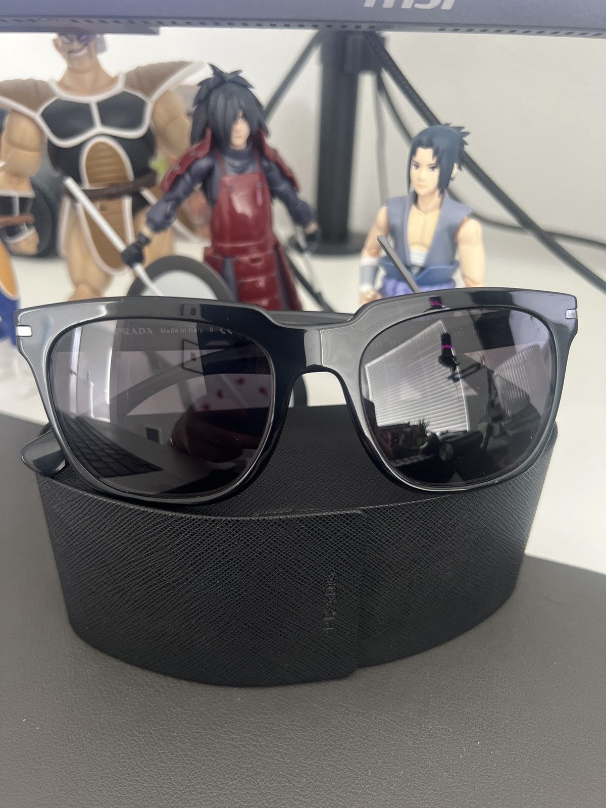Men Prada Sunglasses Black Frames.