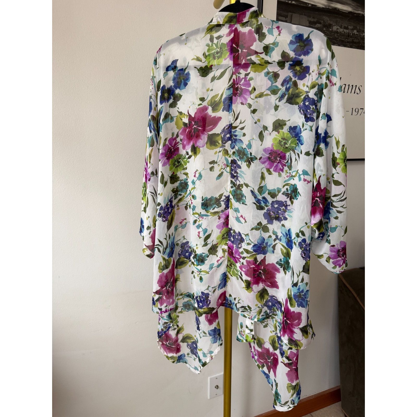 Other Paradigma Floral Kimono Womens XL Sheer Duster Open Front B Size XL / US 12-14 / IT 48-50 - 2 Thumbnail