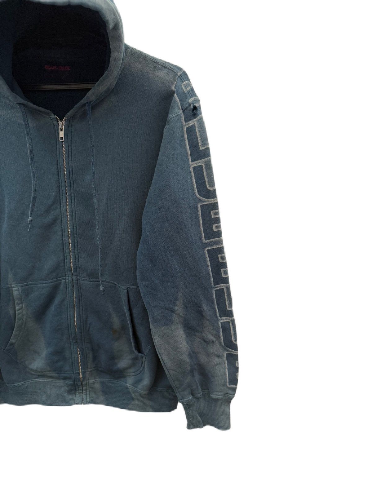 Blue Blue Japan Japan Brand Distress Style Hoodies Blue-Blue Japan Zipper Size US S / EU 44-46 / 1 - 3 Thumbnail