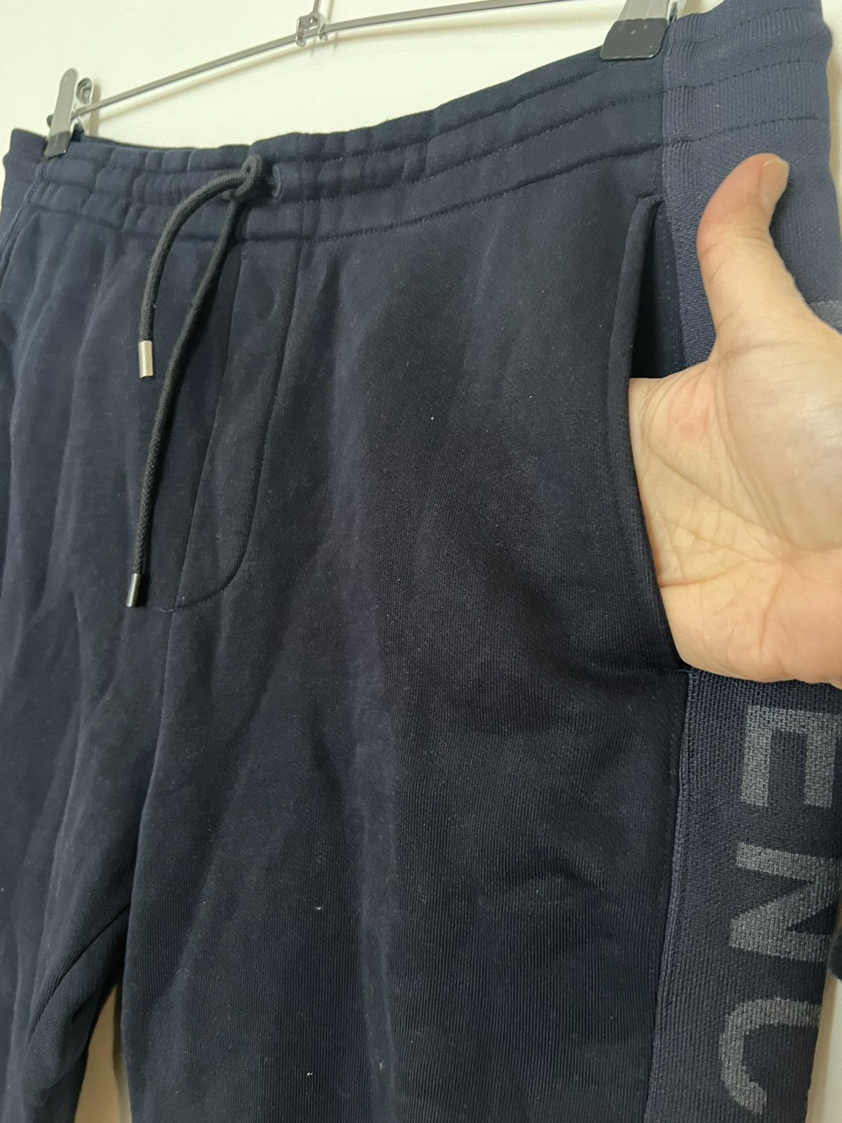 Balenciaga Balenciaga Spellout Side Adjustable Waist Jogger Navy L Size US 39 - 4 Thumbnail