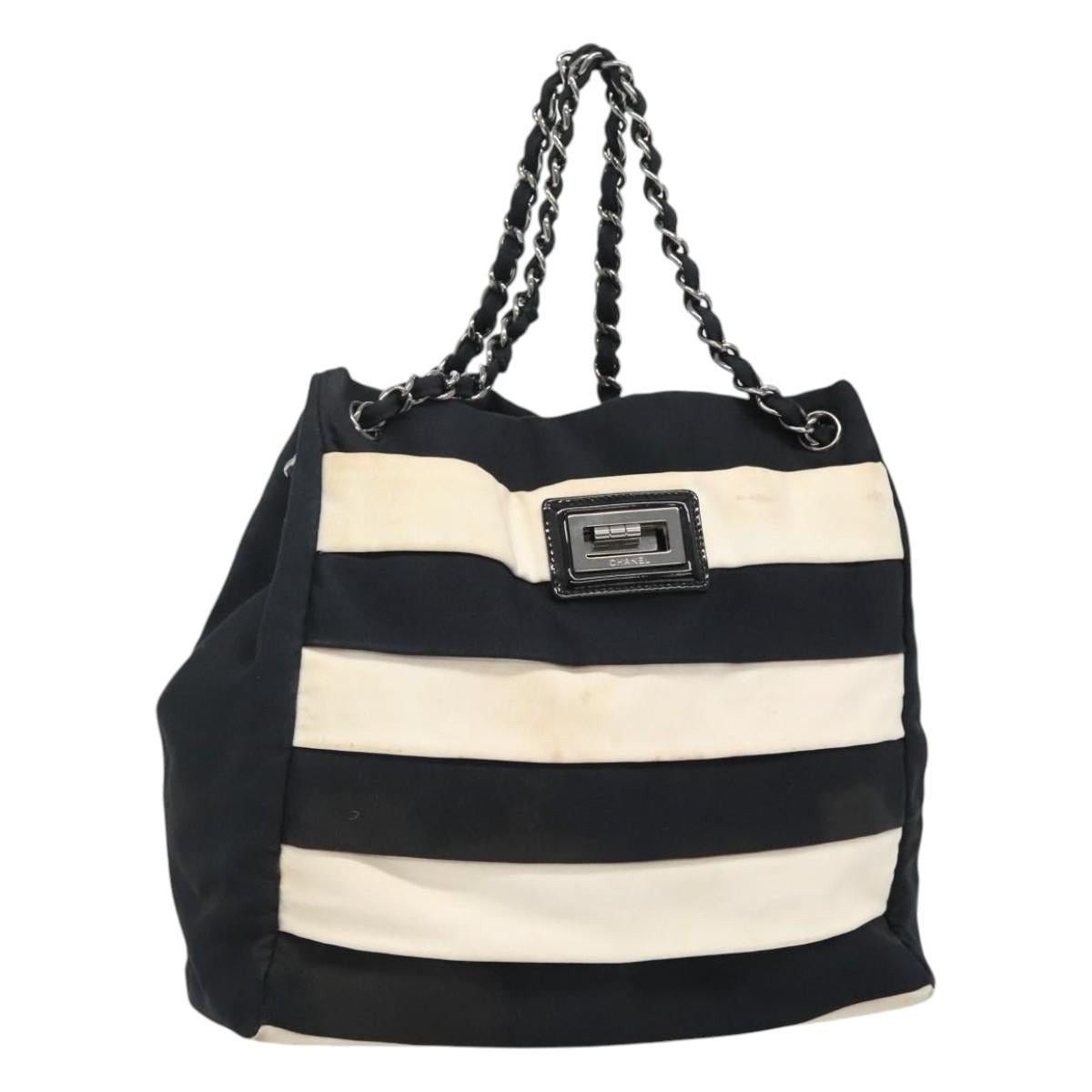 Chanel Chain Tote Bag in Blue, Women's