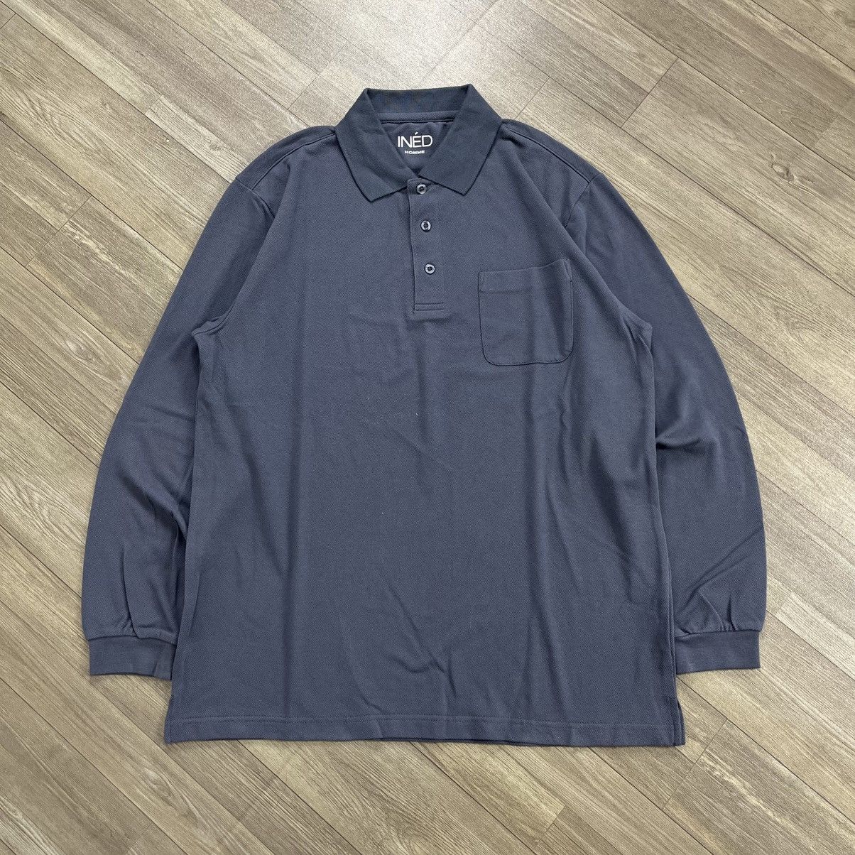 Yohji Yamamoto 2000s Ined Homme Yohji Yamamoto Polo Shirt Japanese Designer Size US XL / EU 56 / 4 - 1 Thumbnail
