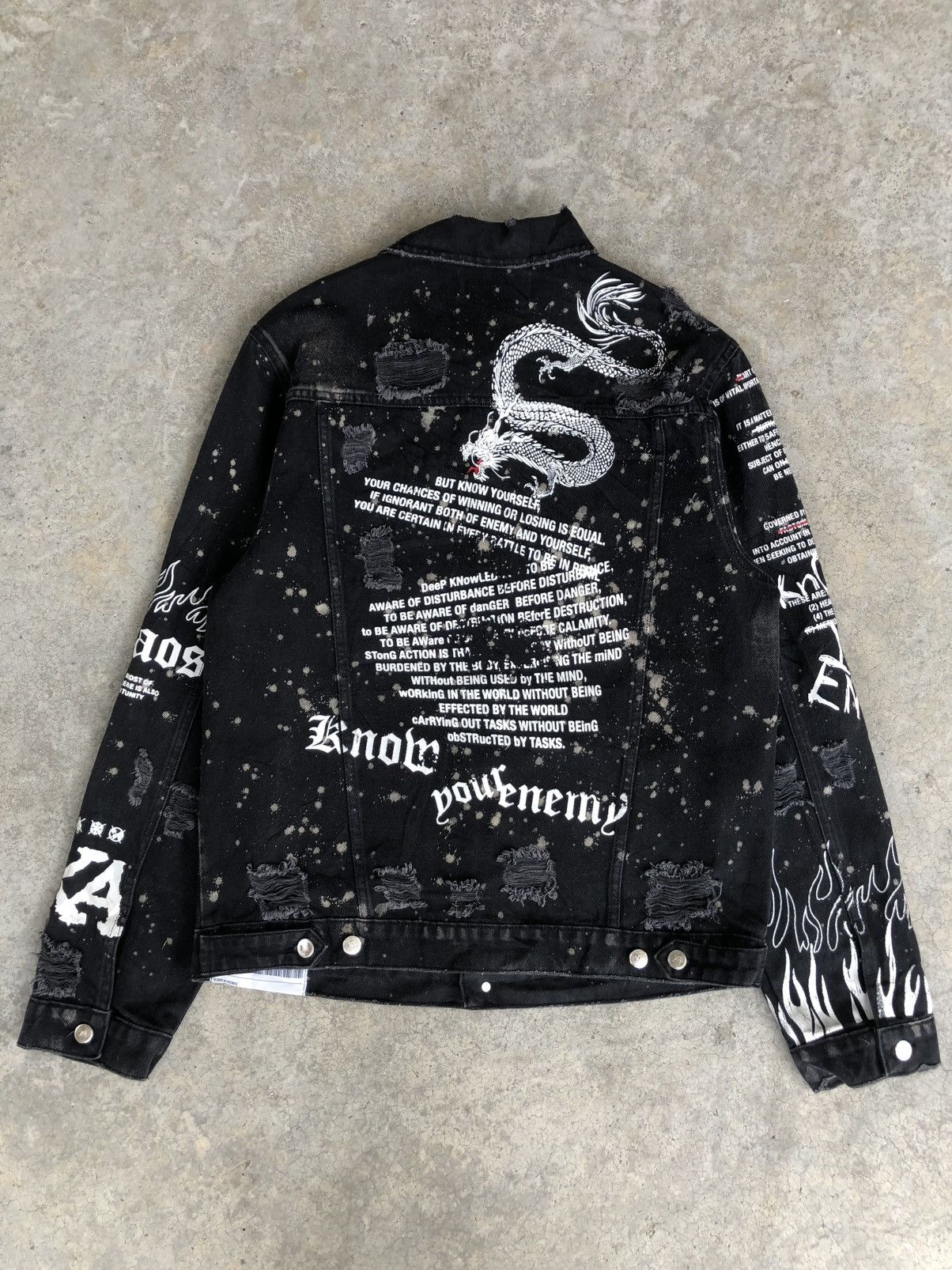 Le Grande Bleu (L.G.B.) JK Attire Broken Denim Jacket Painted Size US L / EU 52-54 / 3 - 2 Thumbnail