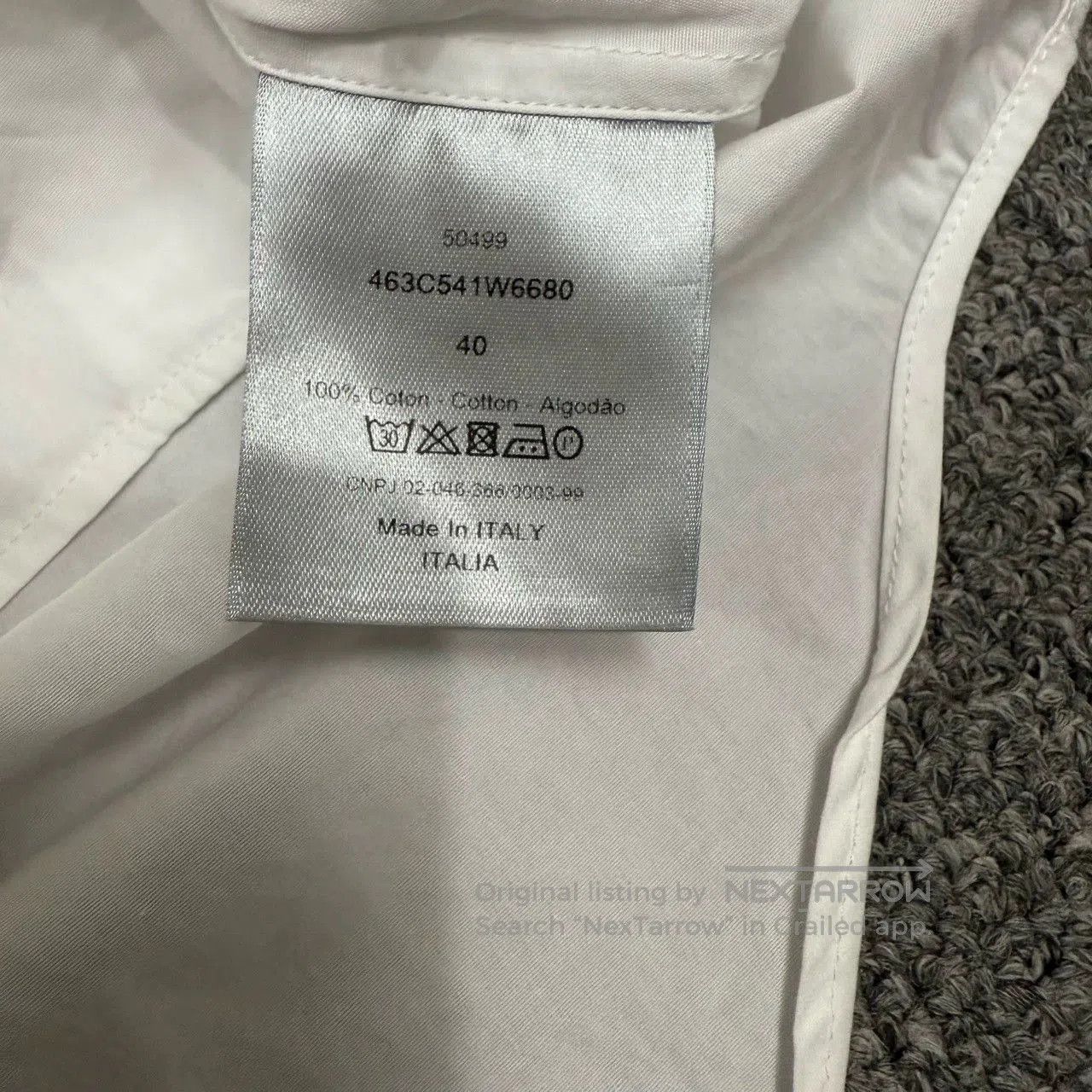 Dior white embroidered logo long sleeve shirt. Size US L / EU 52-54 / 3 - 4 Thumbnail