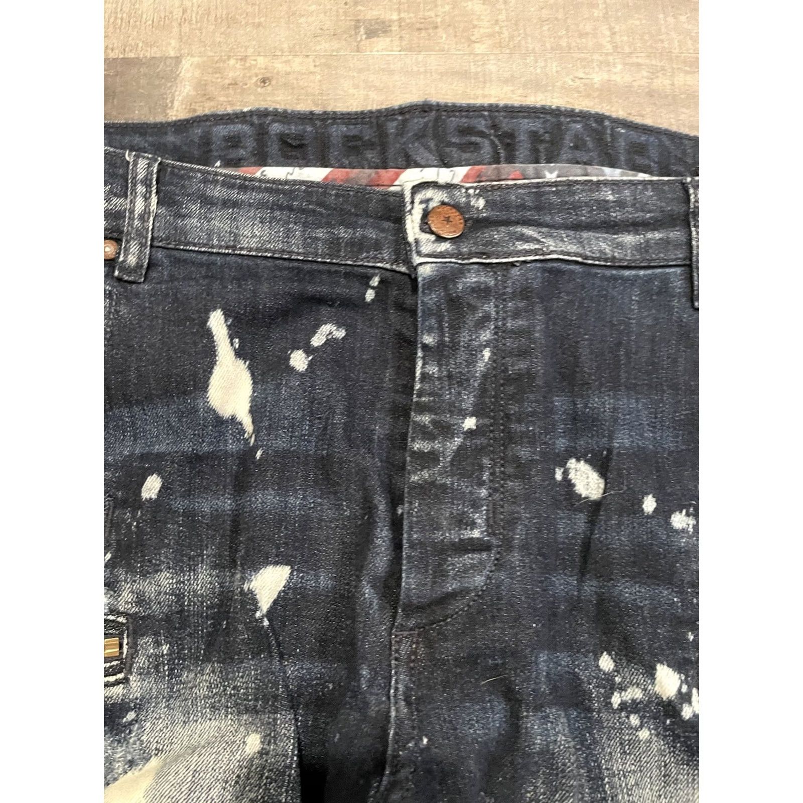 Vintage VINTAGE Rockstar Jeans Men 90s Hip Hop Distressed Cotton Denim Straight Zipper Button 42x36 Blue Regular 90s Theme Size US 42 / EU 58 - 5 Thumbnail