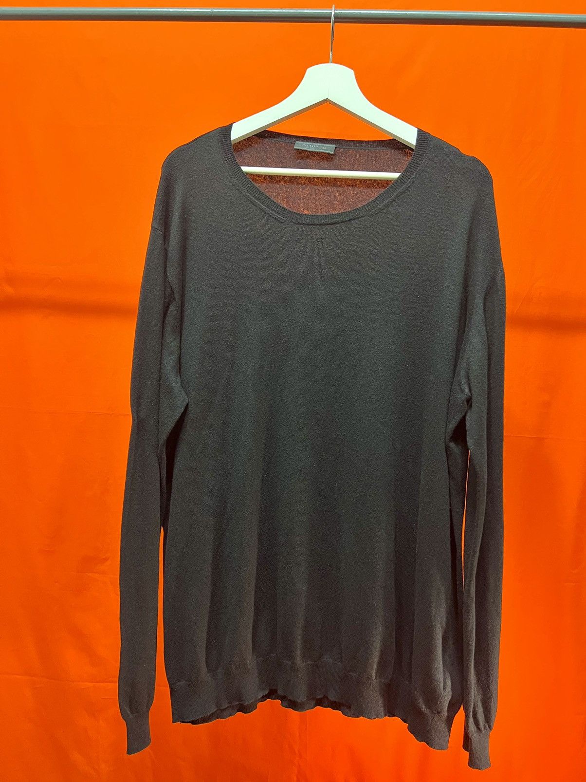 image of Prada Cashmere Pullover, It58 in Black, Men's (Size 2XL)