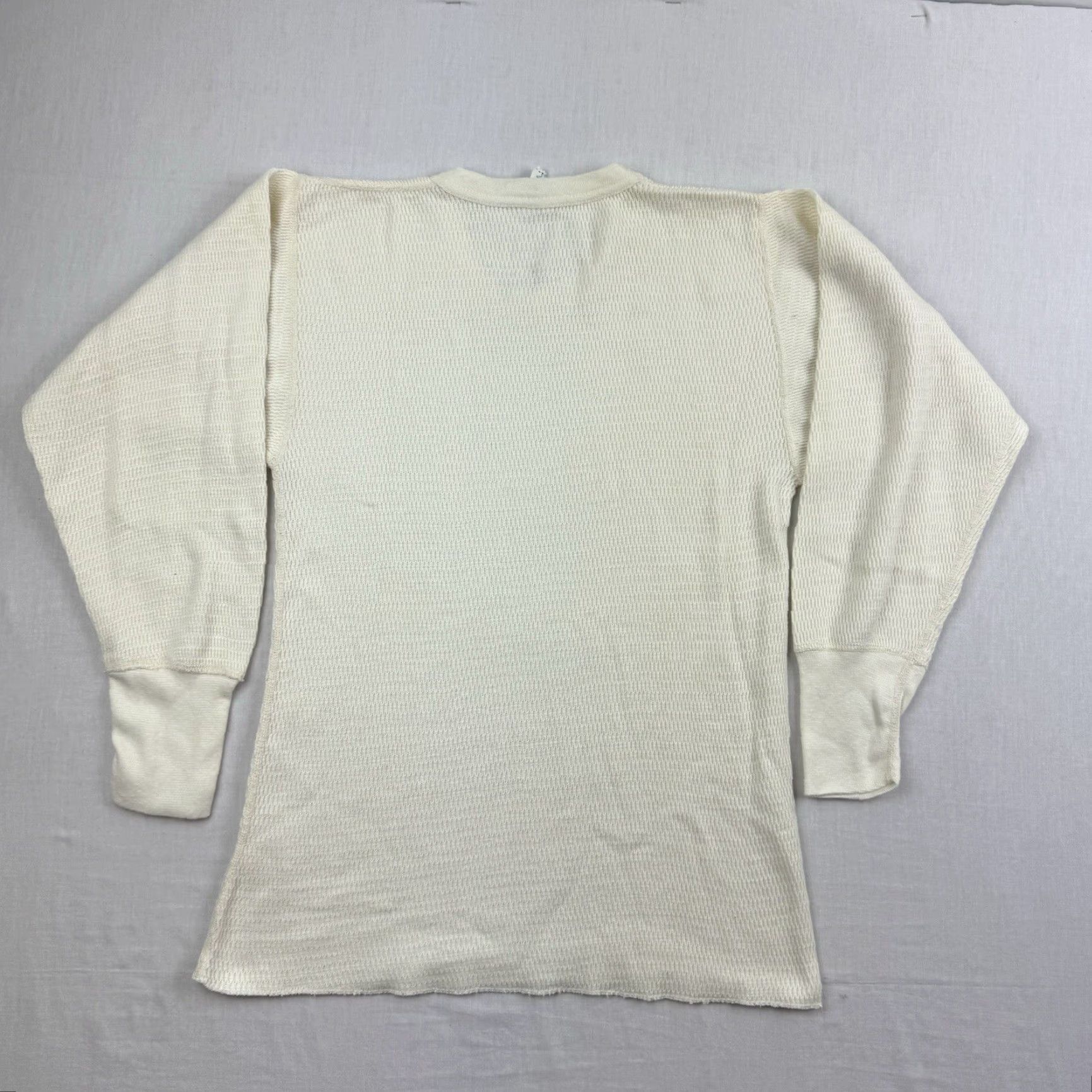 Sears VINTAGE Sears Thermal Undershirt Adult Large White Long Sleeve Grunge 1970s Mens Size US L / EU 52-54 / 3 - 8 Thumbnail
